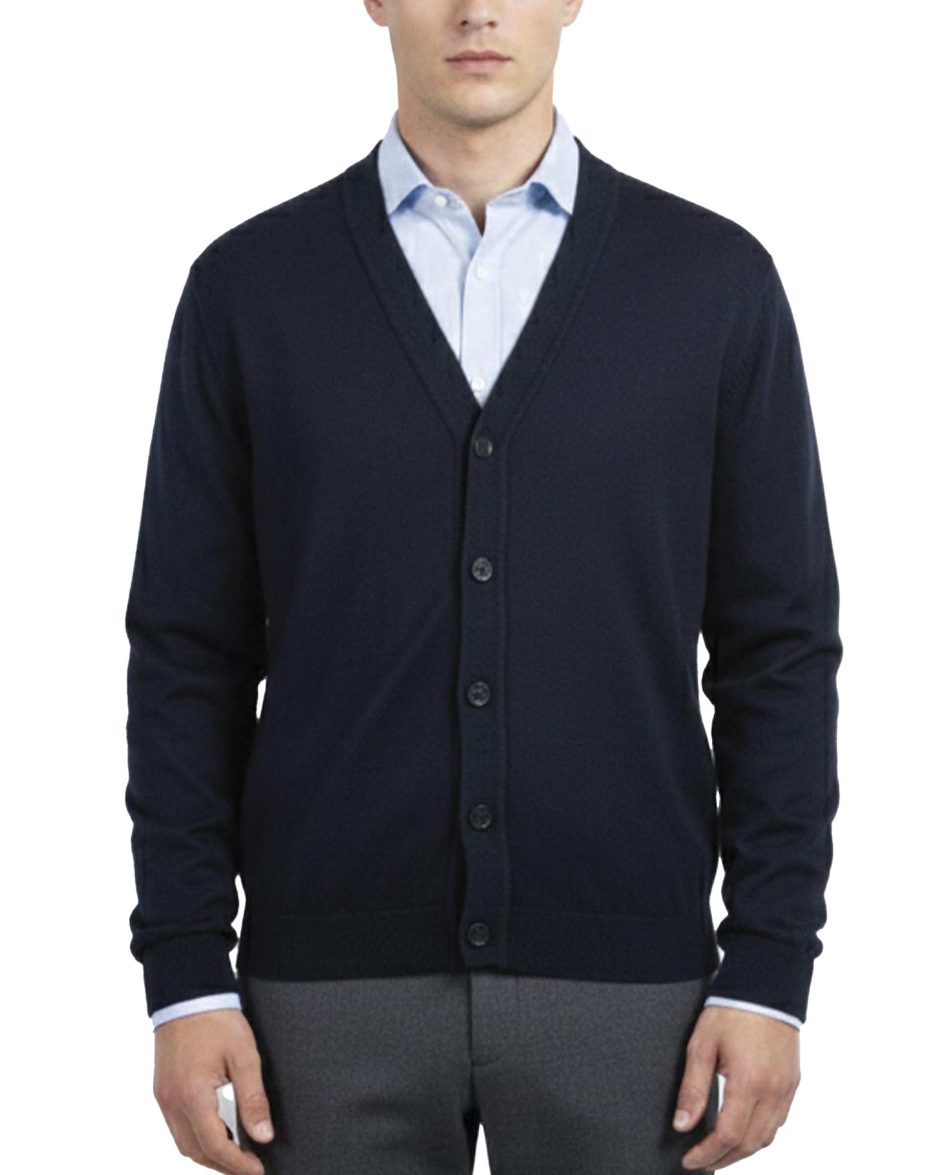 ژاکت مردانه بافت سرمه ای آر ان اس RNS کد 12252577