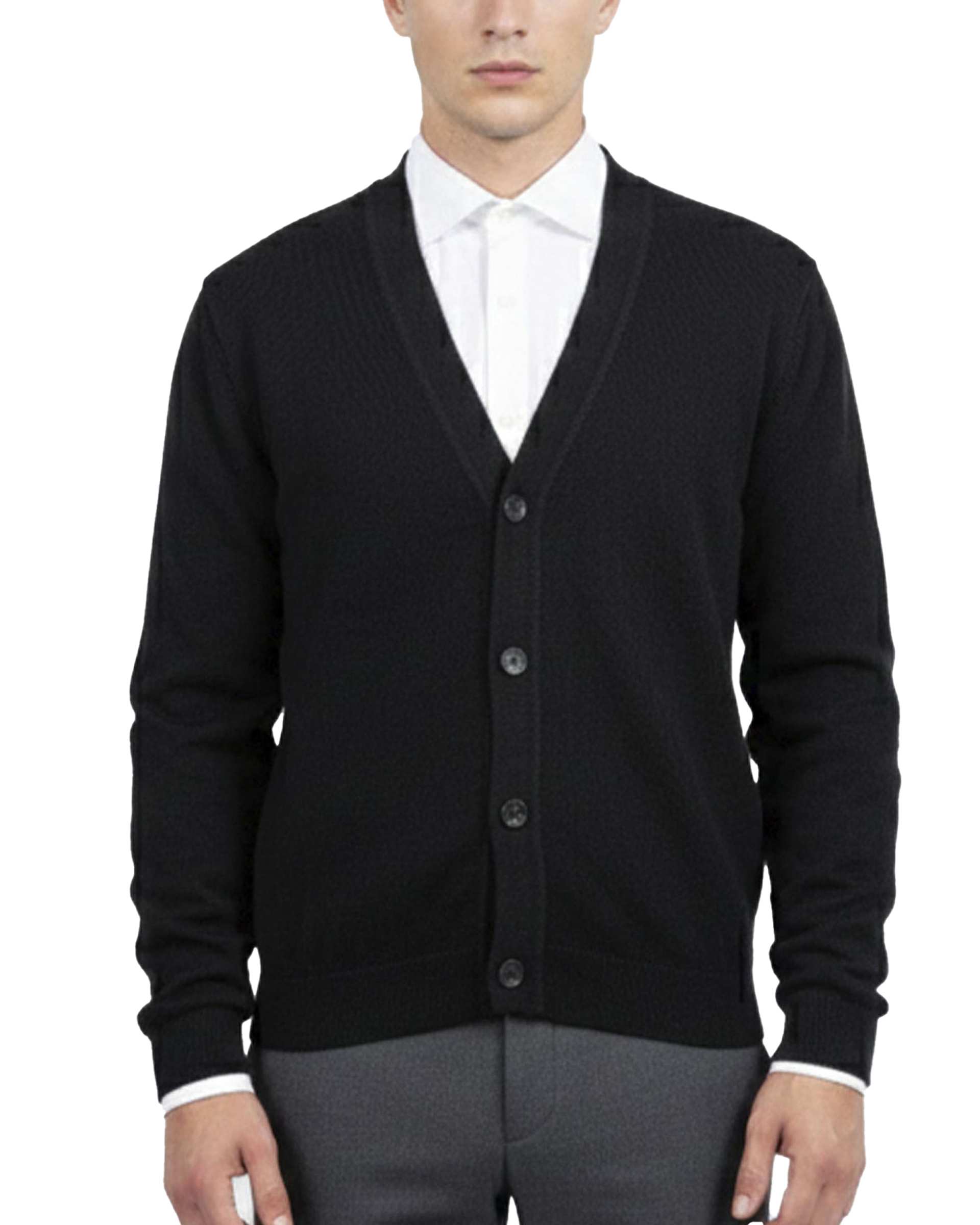 ژاکت مردانه بافت مشکی آر ان اس RNS کد 12252577