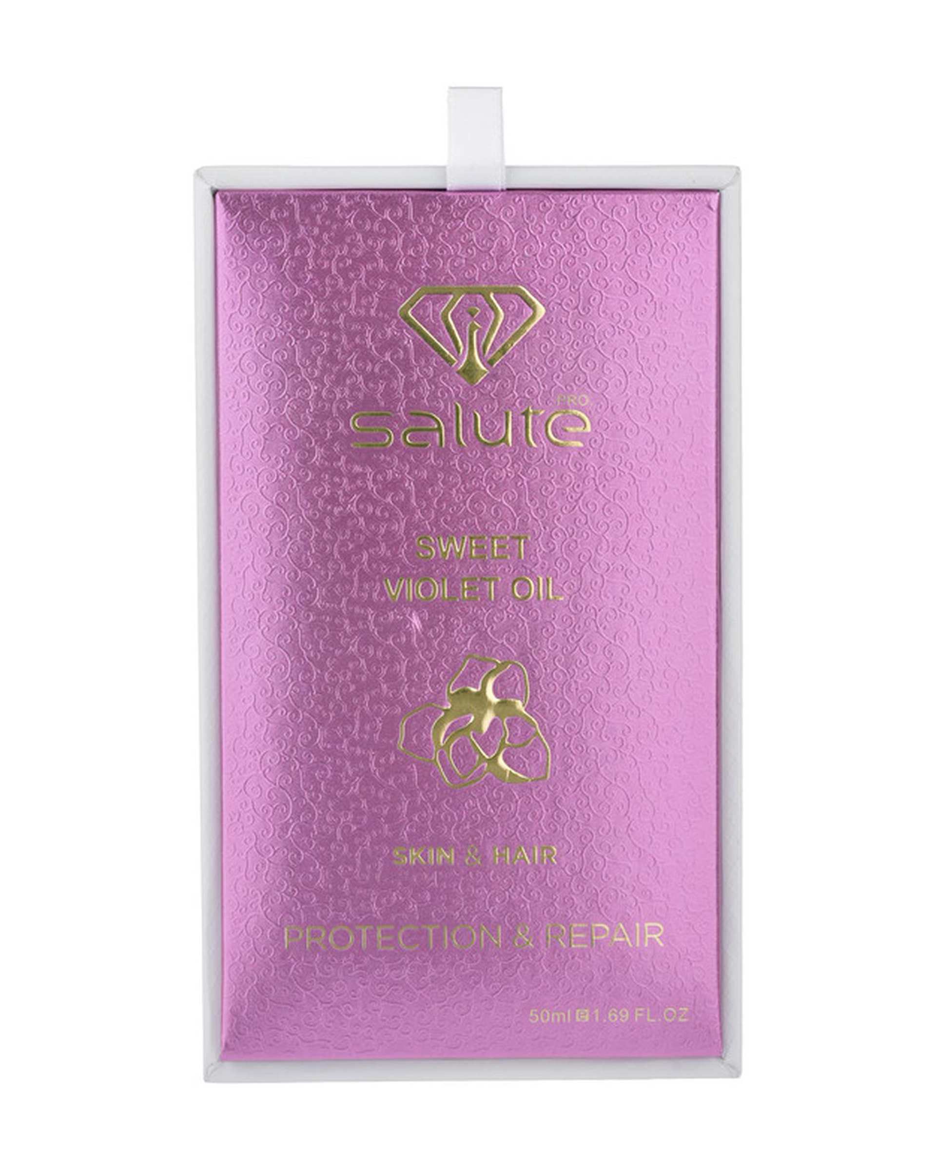 روغن تقویت کننده پوست و مو سالوته پرو Salute مدل Sweet Violet مناسب برای انواع پوست حجم 50ml