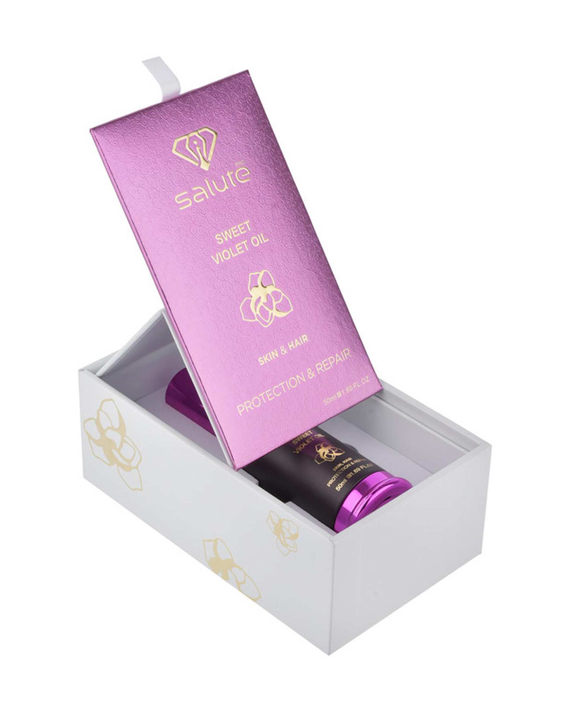 روغن تقویت کننده پوست و مو سالوته پرو Salute مدل Sweet Violet مناسب برای انواع پوست حجم 50ml