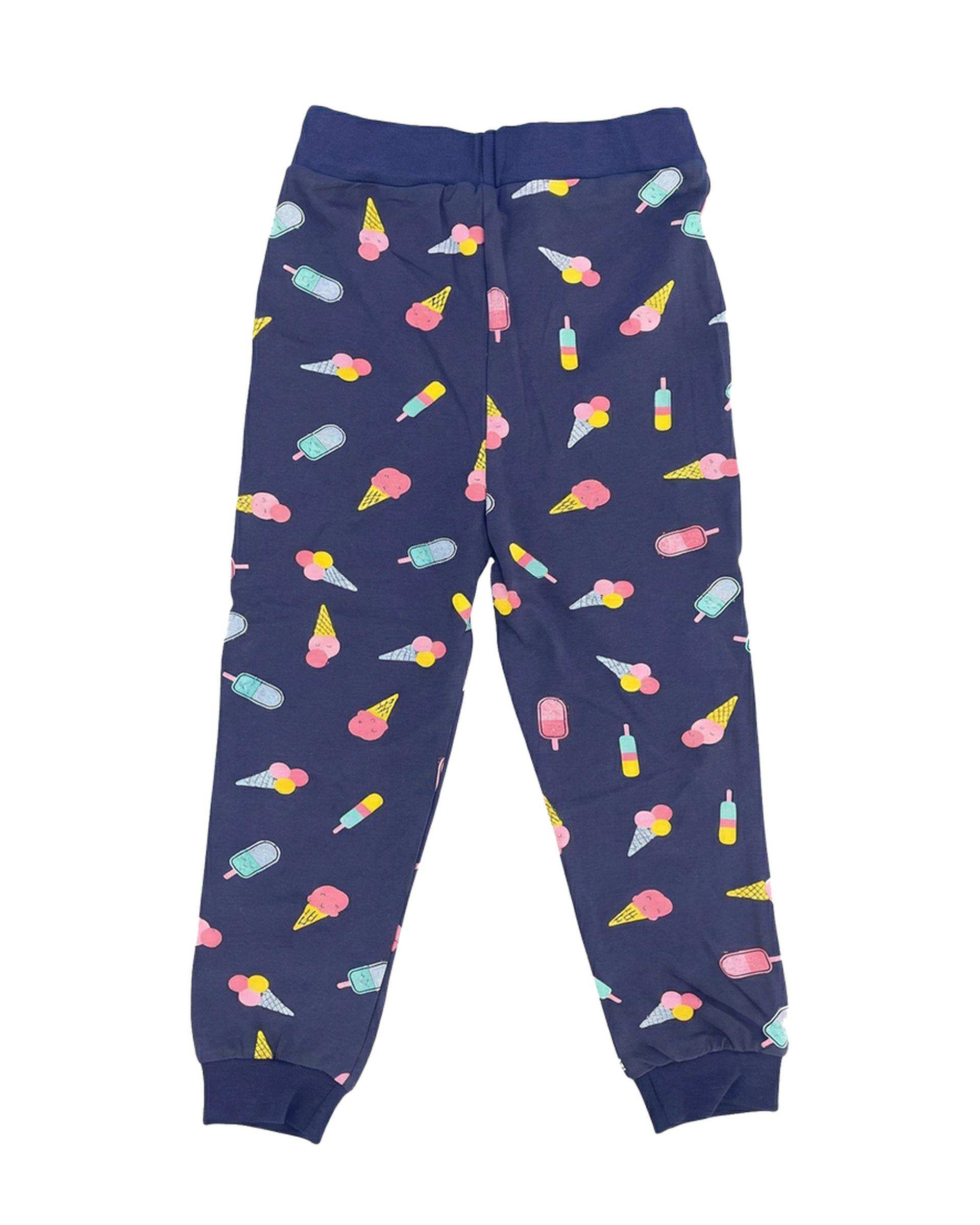 ست بلوز و شلوار دخترانه سرمه ای فیورلا Fiorella طرح بستنی 3 کد 45206