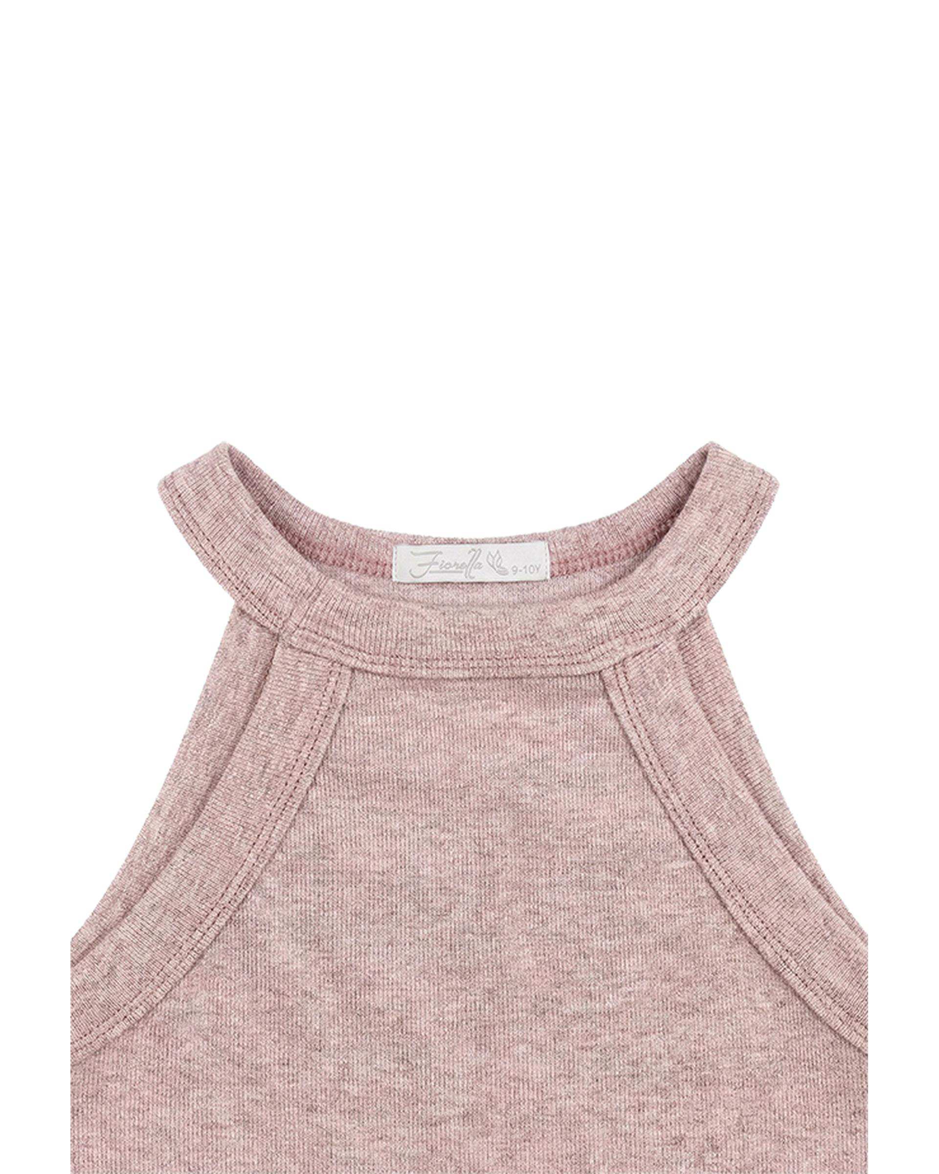 تاپ دخترانه کراپ رگلان صورتی فیورلا Fiorella کد 44510