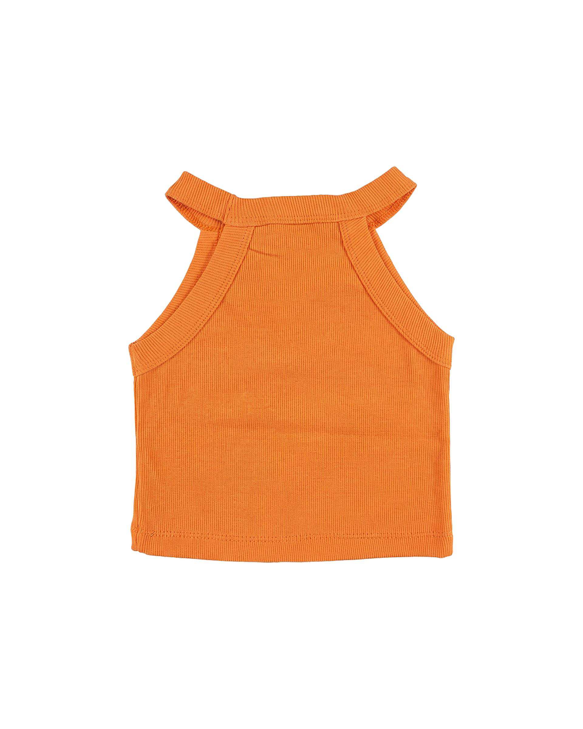 تاپ دخترانه کراپ رگلان نارنجی فیورلا Fiorella کد 44510