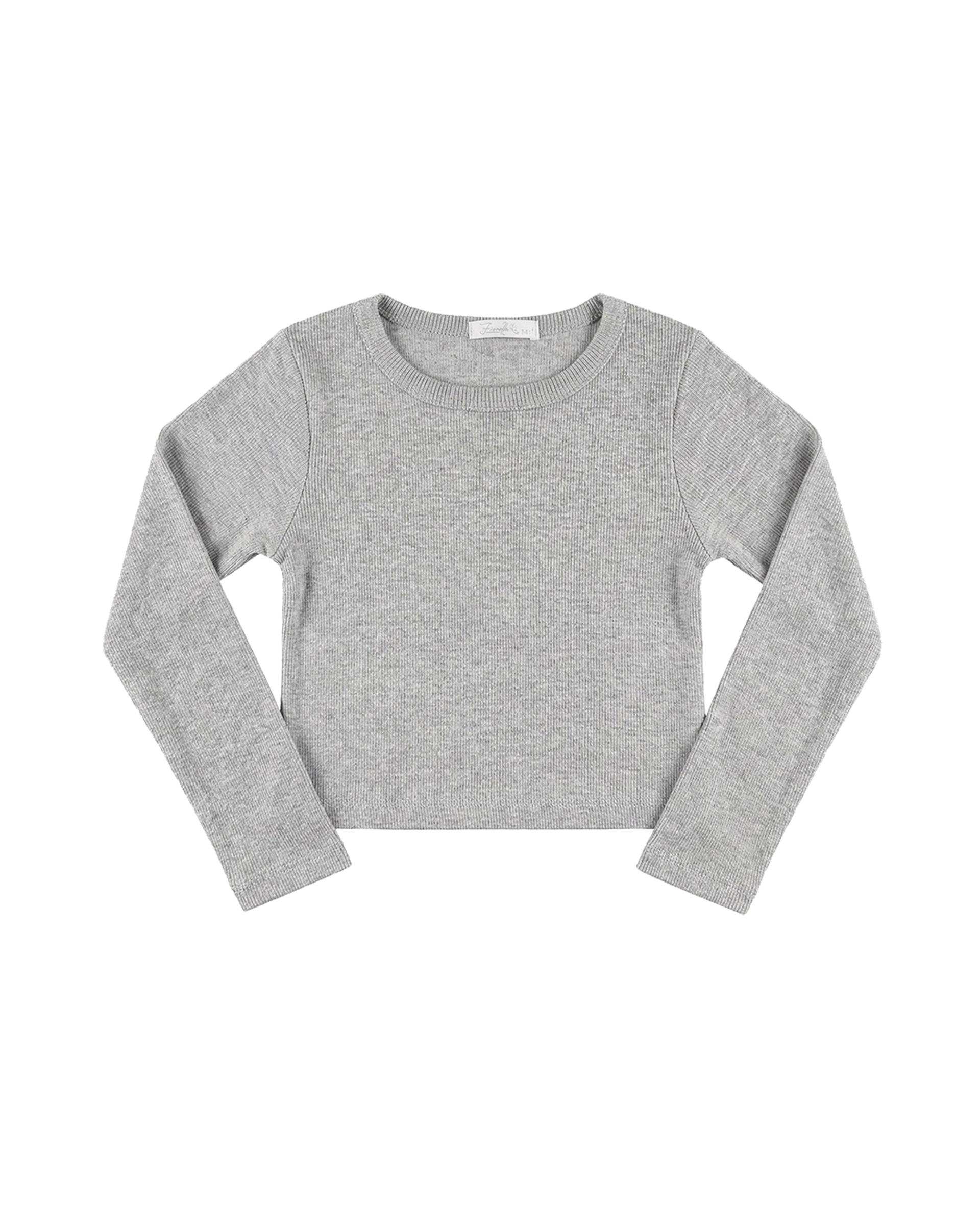 بلوز دخترانه کراپ طوسی فیورلا Fiorella کد 44513