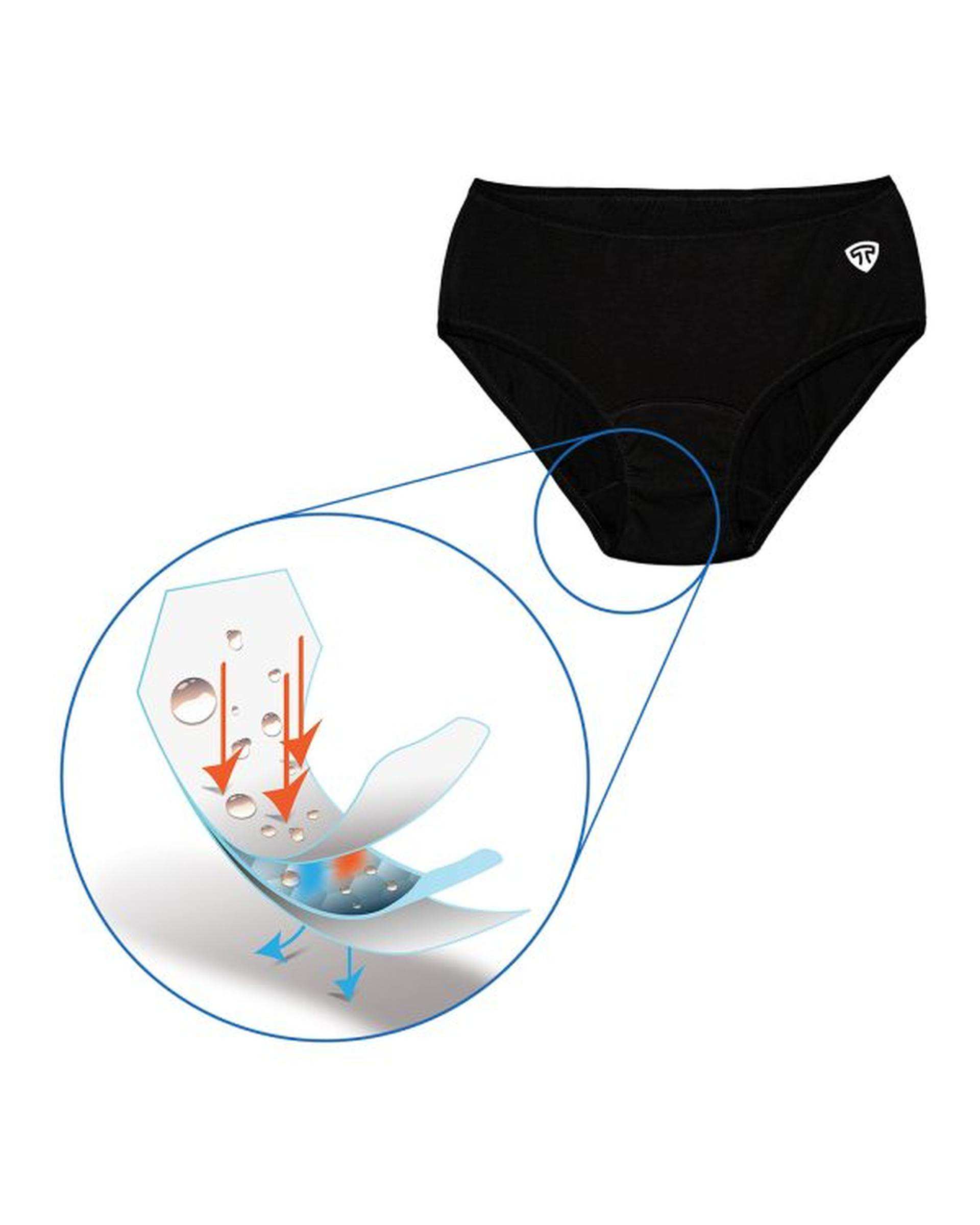 شورت زنانه نیم پد مشکی تاپیک Topick مدل لاله