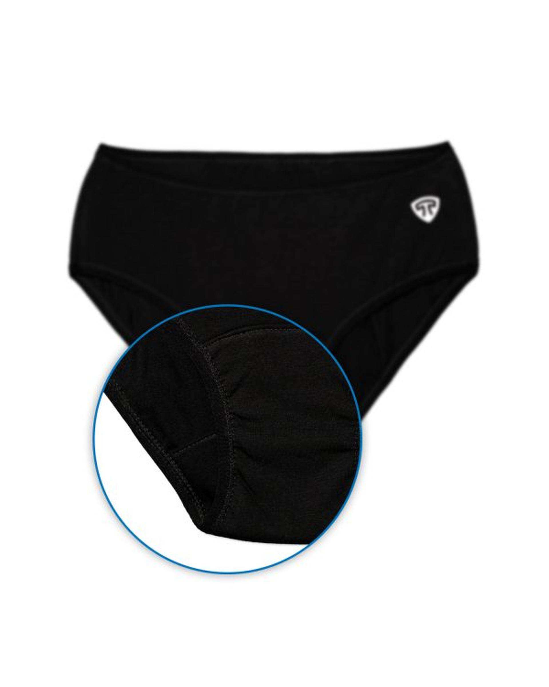 شورت زنانه نیم پد مشکی تاپیک Topick مدل لاله بسته 3 عددی