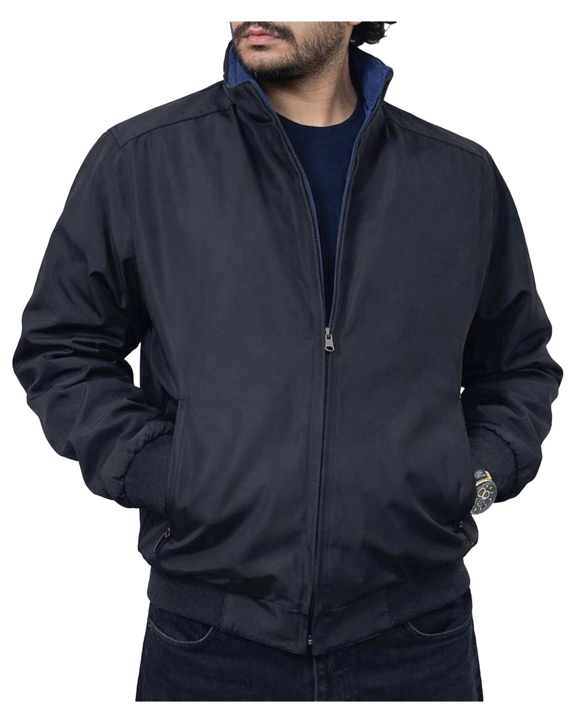 کاپشن مردانه دورو مشکی آبی دیورسو Diverso کد 4857