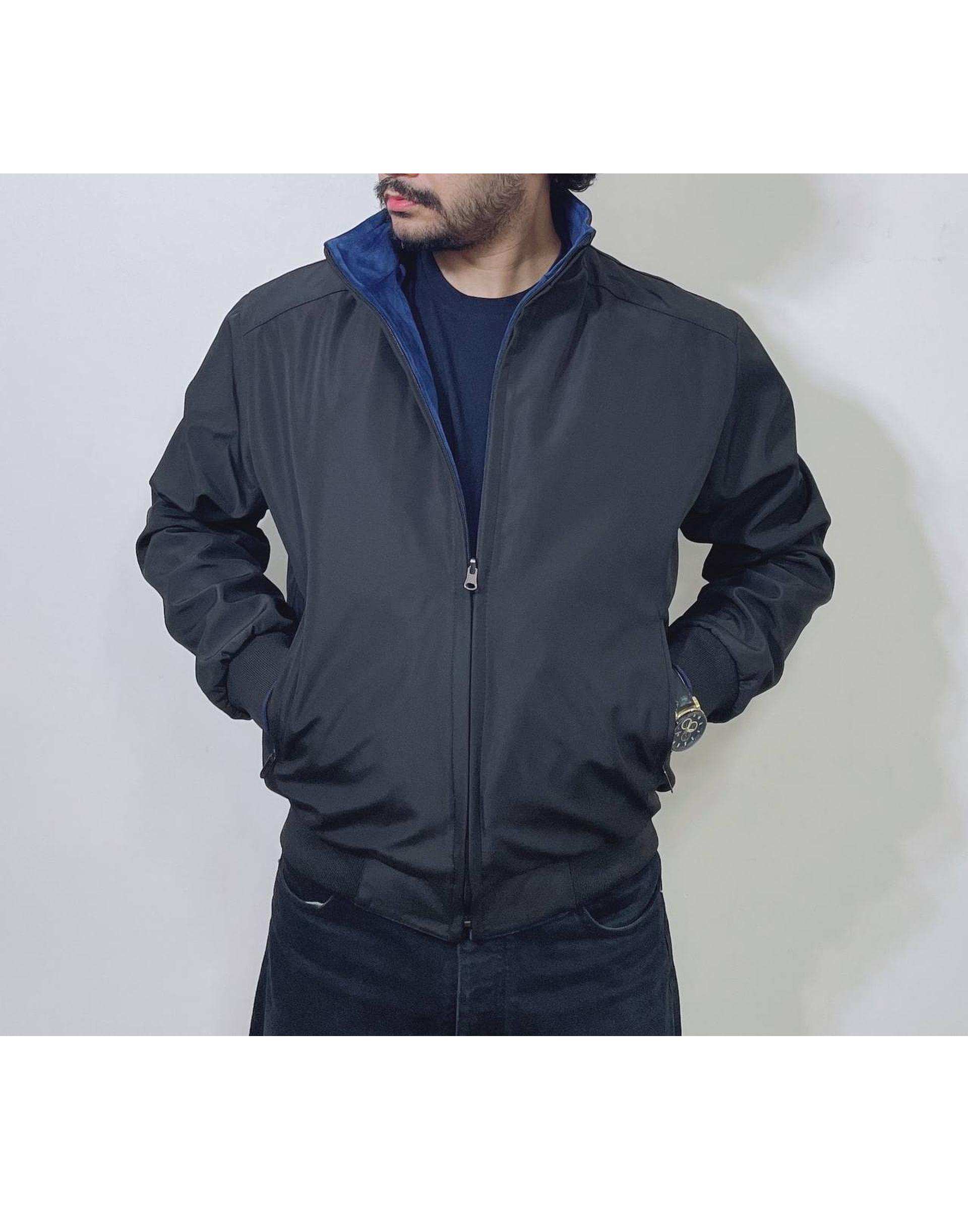 کاپشن مردانه دورو مشکی آبی دیورسو Diverso کد 4857