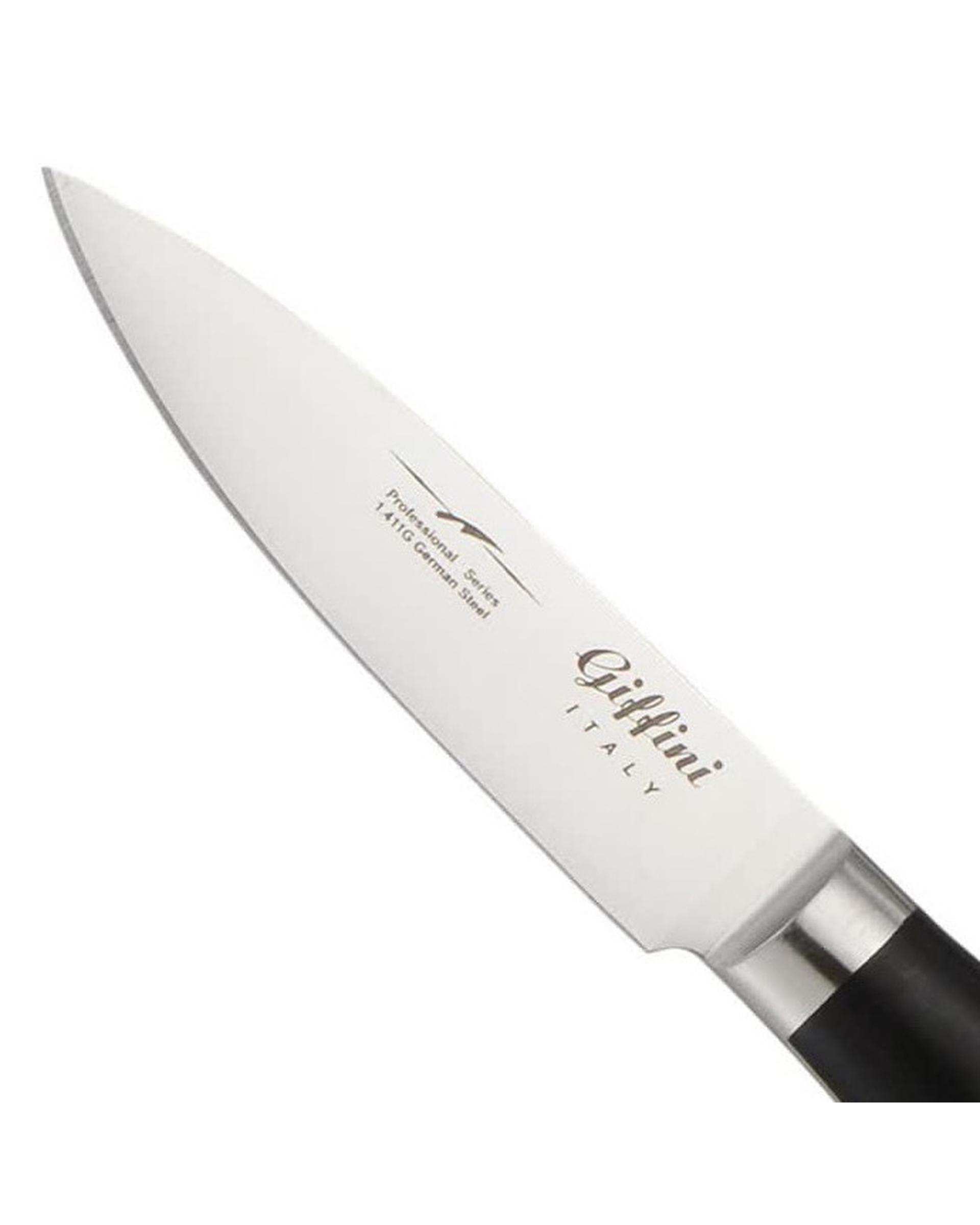 چاقو آشپزخانه مشکی جی فی نی Giffini مدل MM02 مجموعه 3 عددی