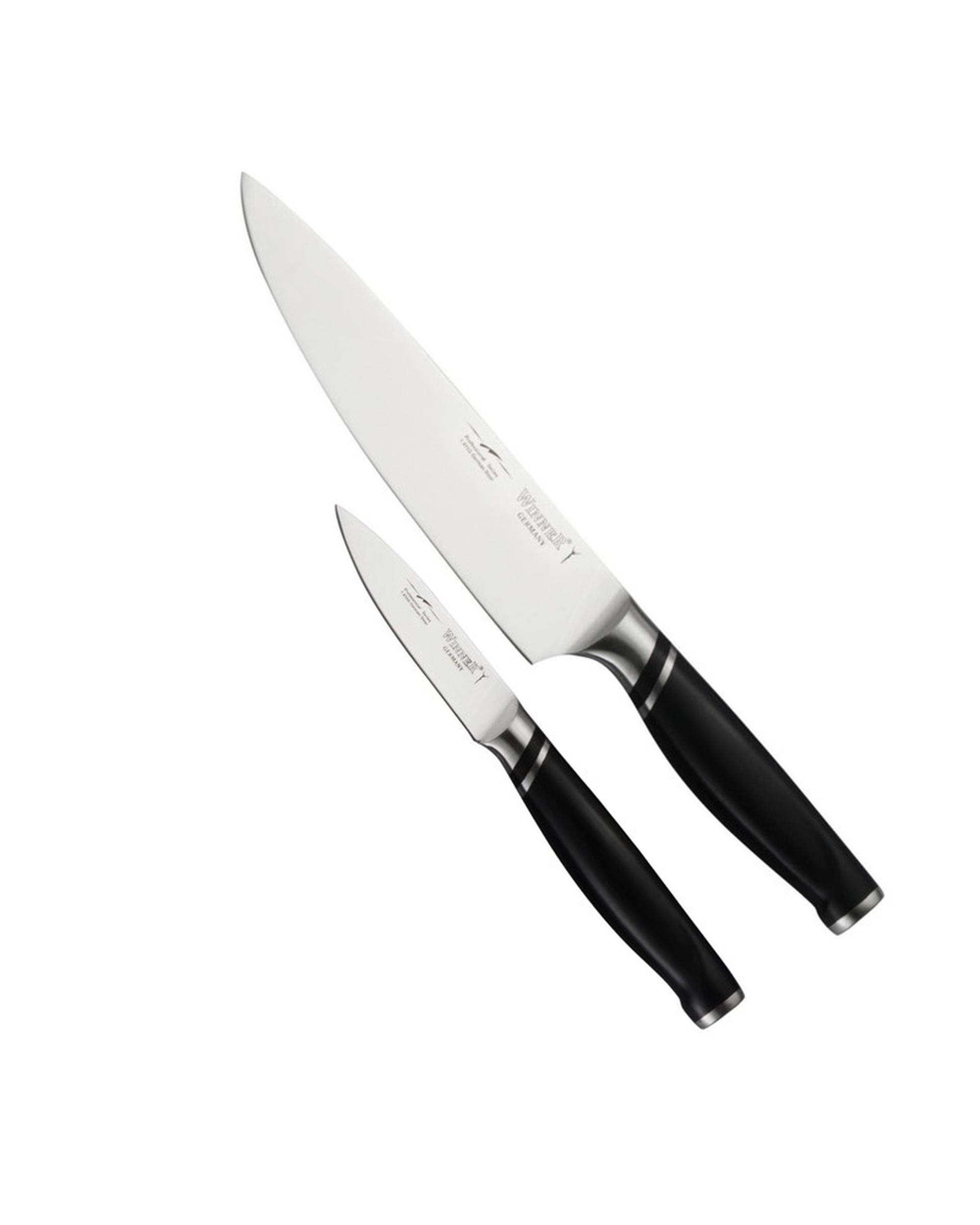 چاقو آشپزخانه مشکی وینر Winner مدل V03 مجموعه 2 عددی