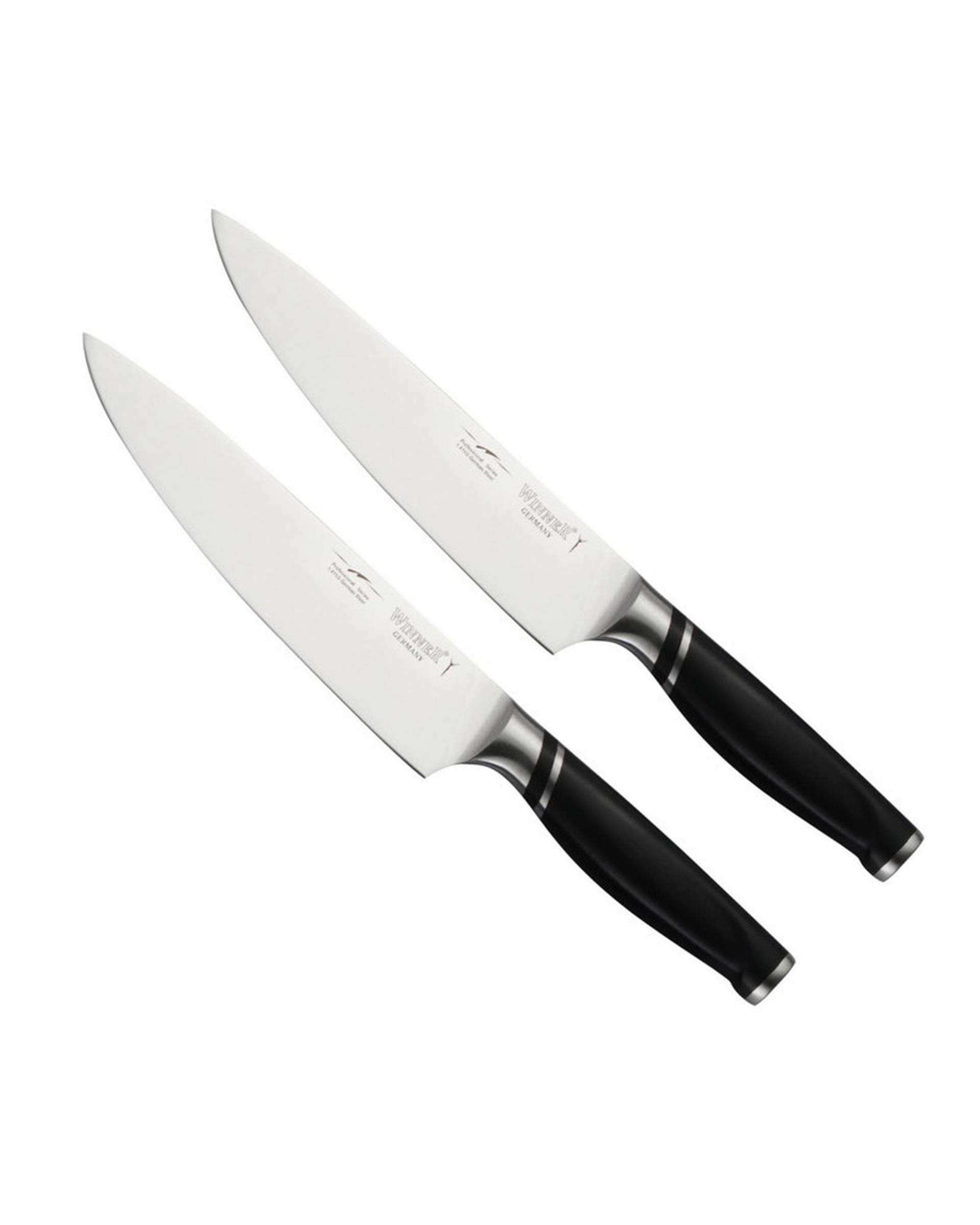 چاقو آشپزخانه مشکی وینر Winner مدل V09 مجموعه 2 عددی