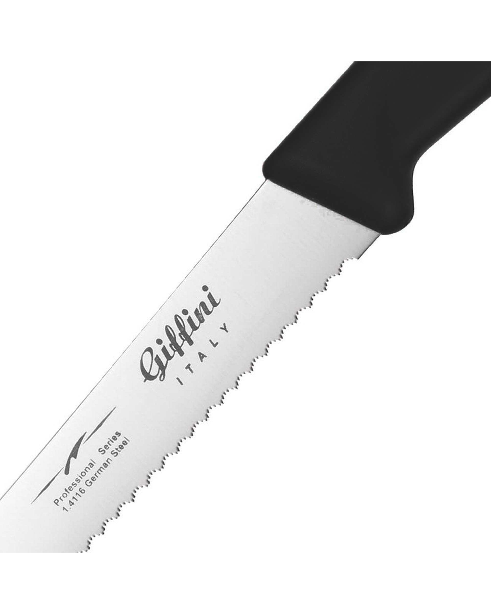 چاقو آشپزخانه مشکی جی فی نی Giffini مدل M102 مجموعه 12 عددی