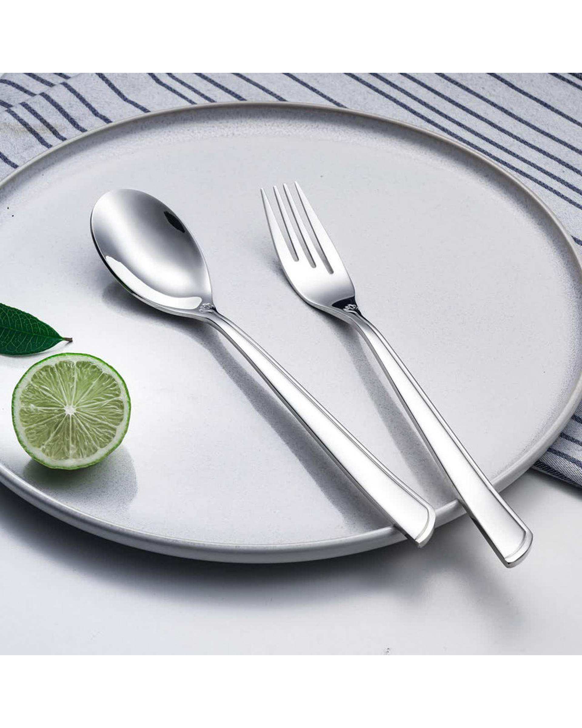 سرویس قاشق و چنگال 6 پارچه 3 نفره استیل جی فی نی Giffini مدل T90