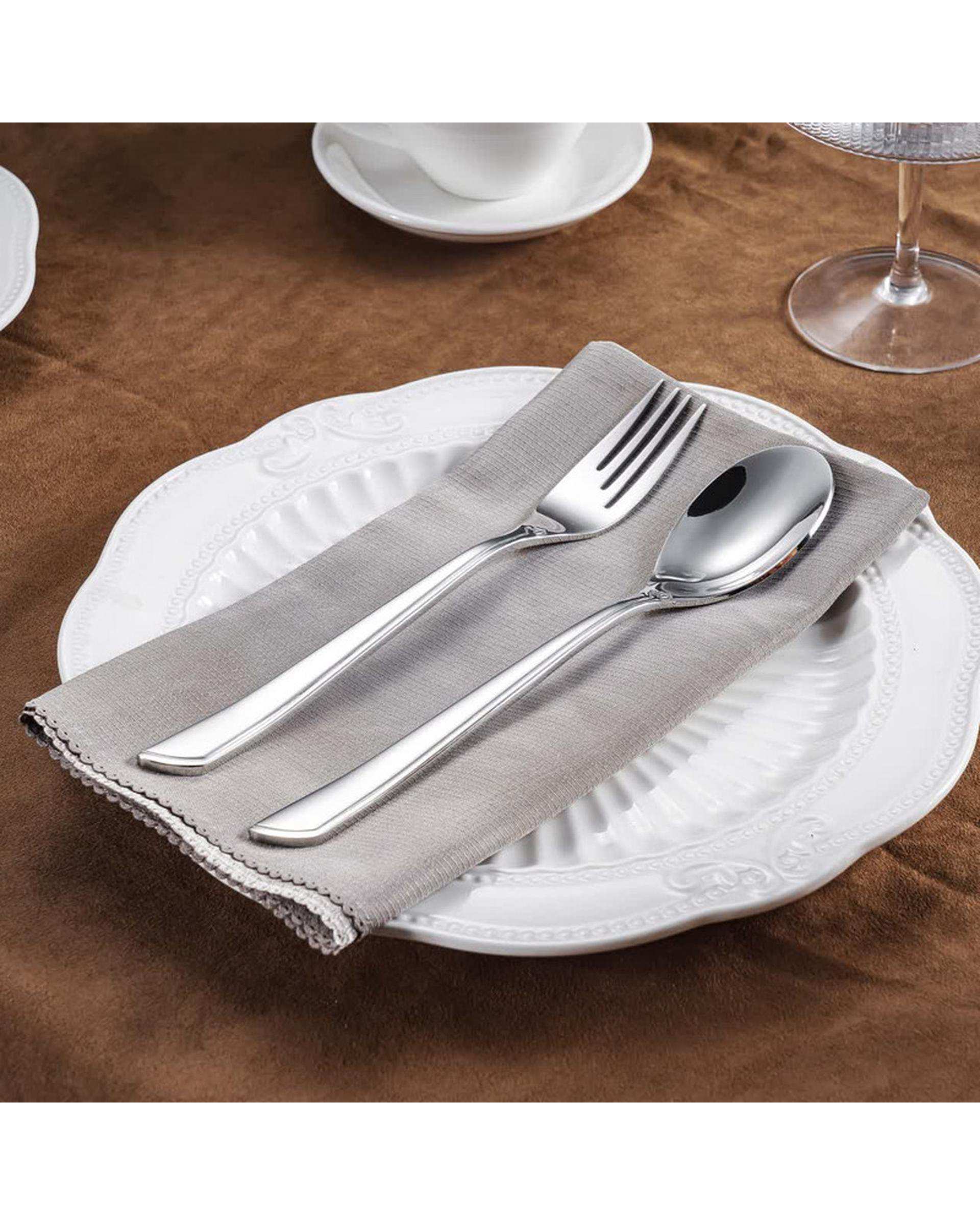 سرویس قاشق و چنگال 6 پارچه 3 نفره استیل جی فی نی Giffini مدل T90