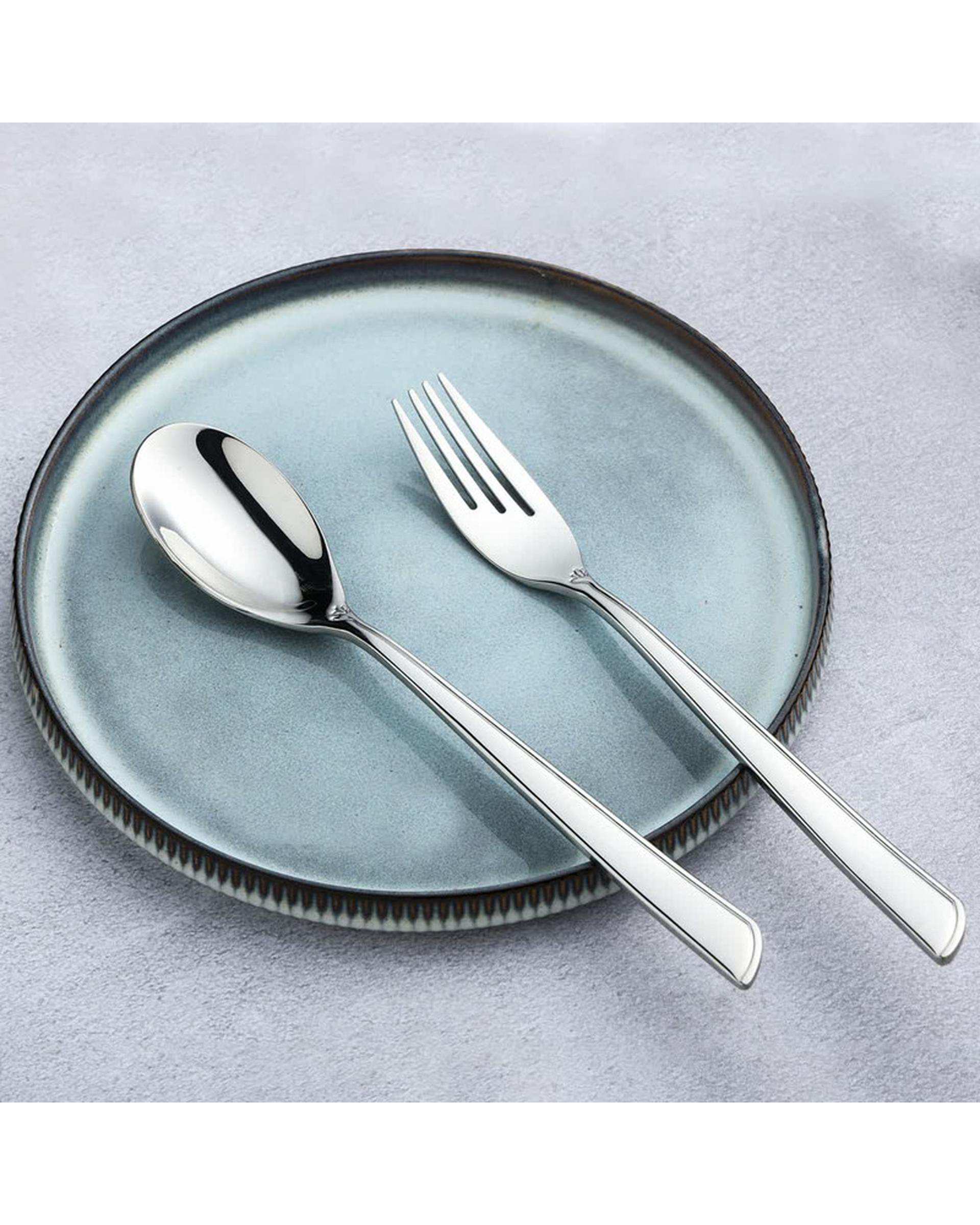 سرویس قاشق و چنگال 6 پارچه 3 نفره استیل جی فی نی Giffini مدل T90