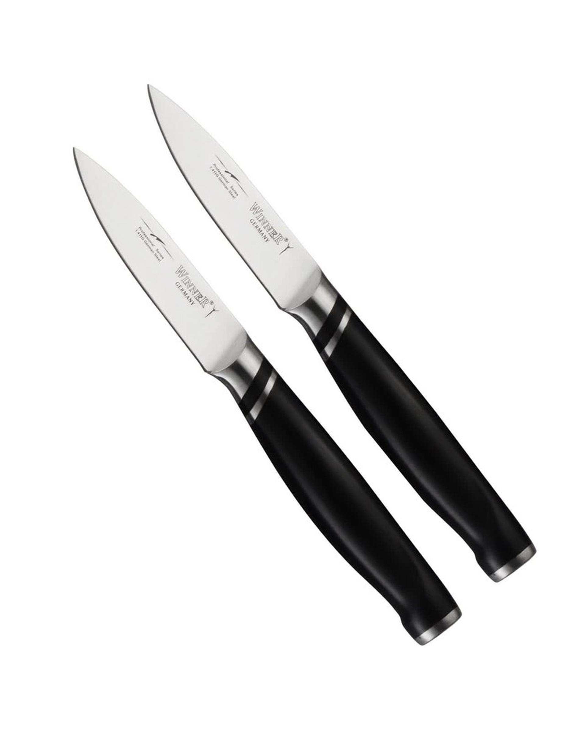چاقو آشپزخانه مشکی وینر Winner مدل V11 مجموعه 2 عددی