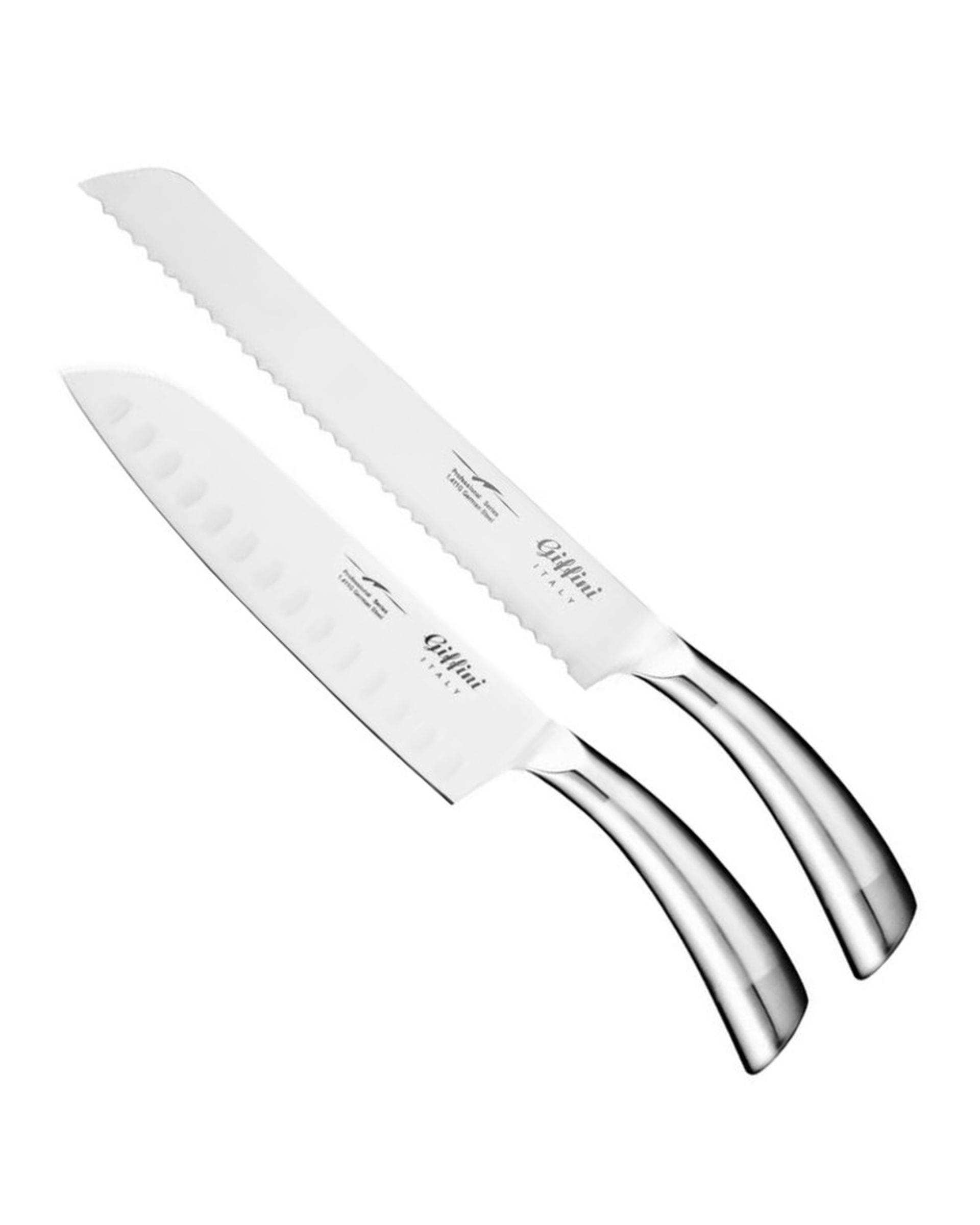 چاقو آشپزخانه استیل جی فی نی Giffini مدل N57 مجموعه 2 عددی