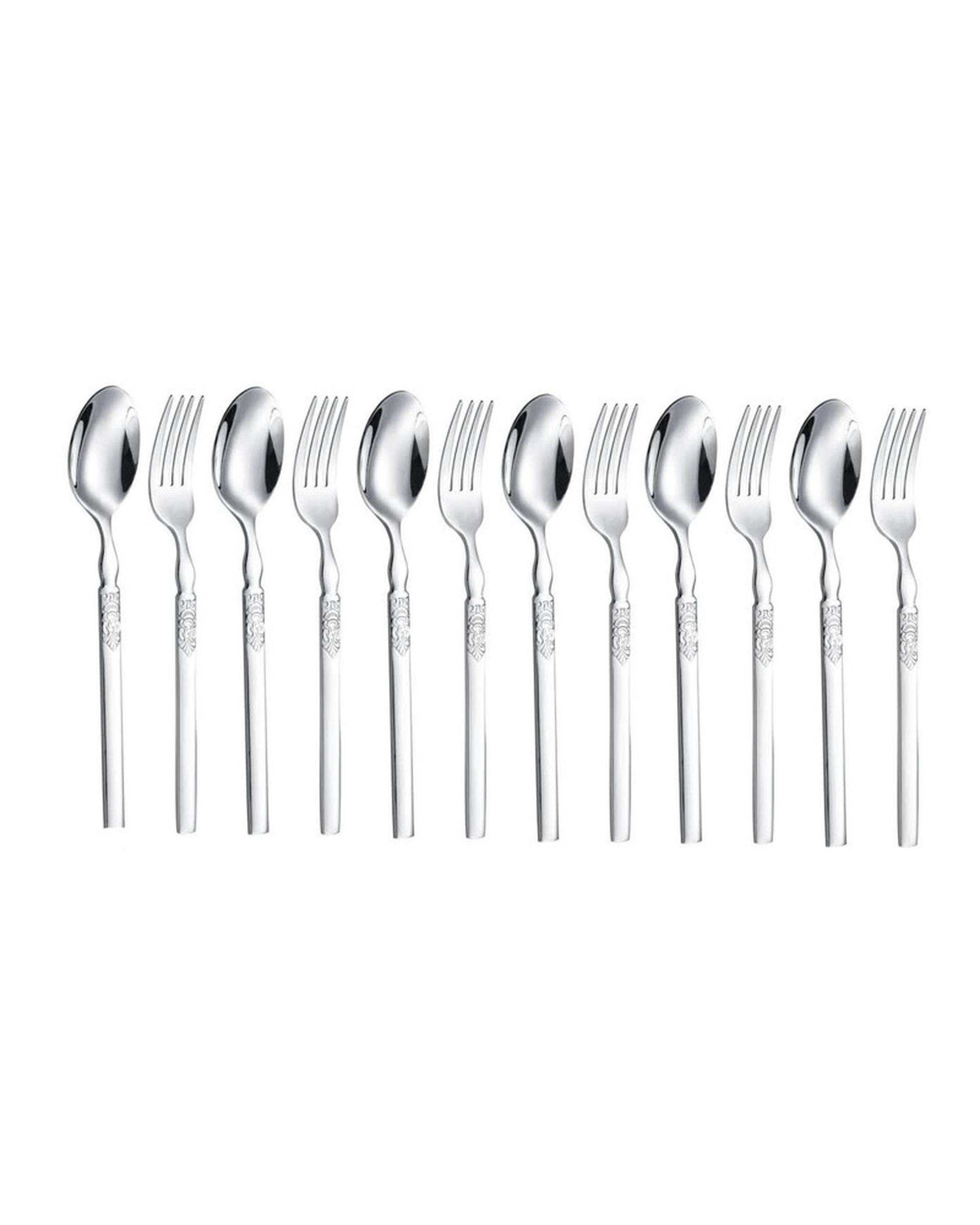 سرویس قاشق و چنگال 12 پارچه 6 نفره استیل جی فی نی Giffini مدل T31