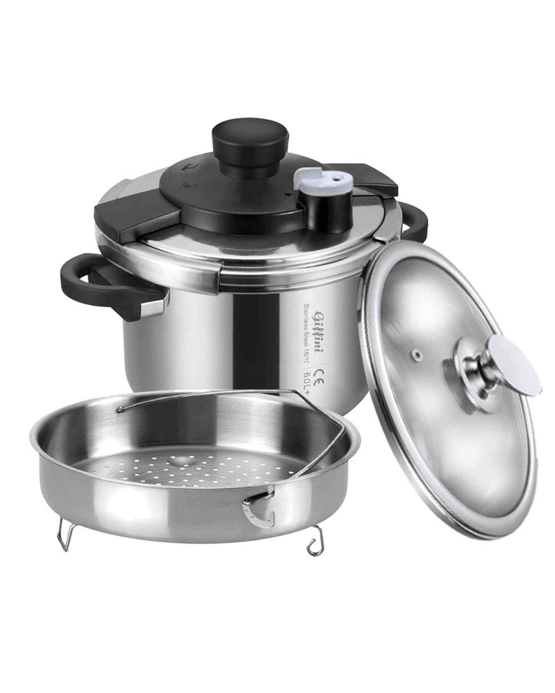 زودپز 6 لیتری استیل جی فی نی Giffini مدل TU145