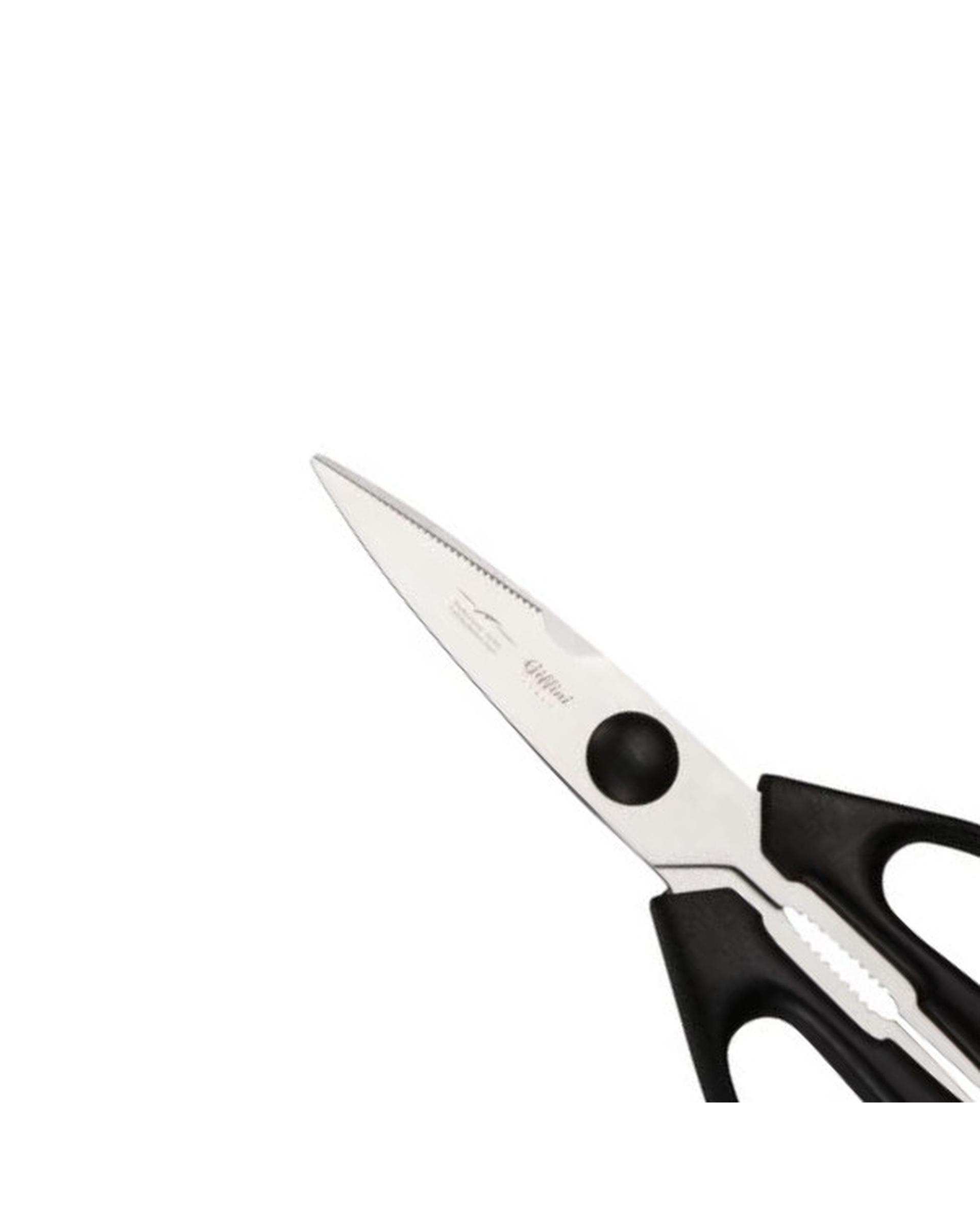 ست ساطور و قیچی آشپزخانه مشکی جی فی نی Giffini کد Q07