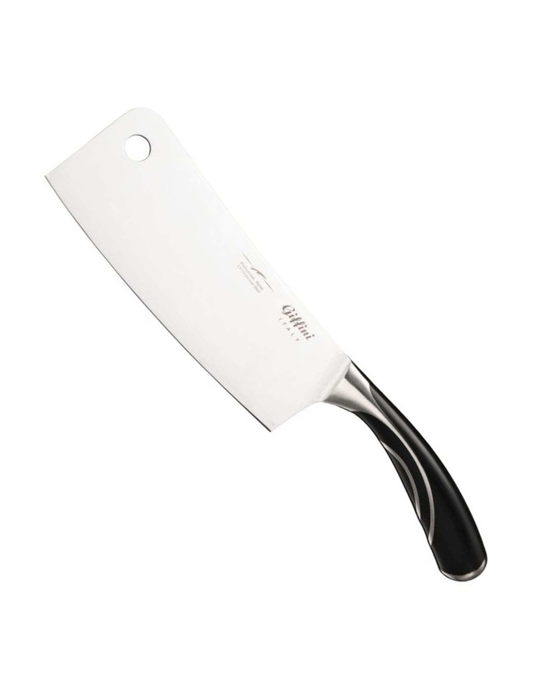 ست ساطور و قیچی آشپزخانه مشکی جی فی نی Giffini کد Q07