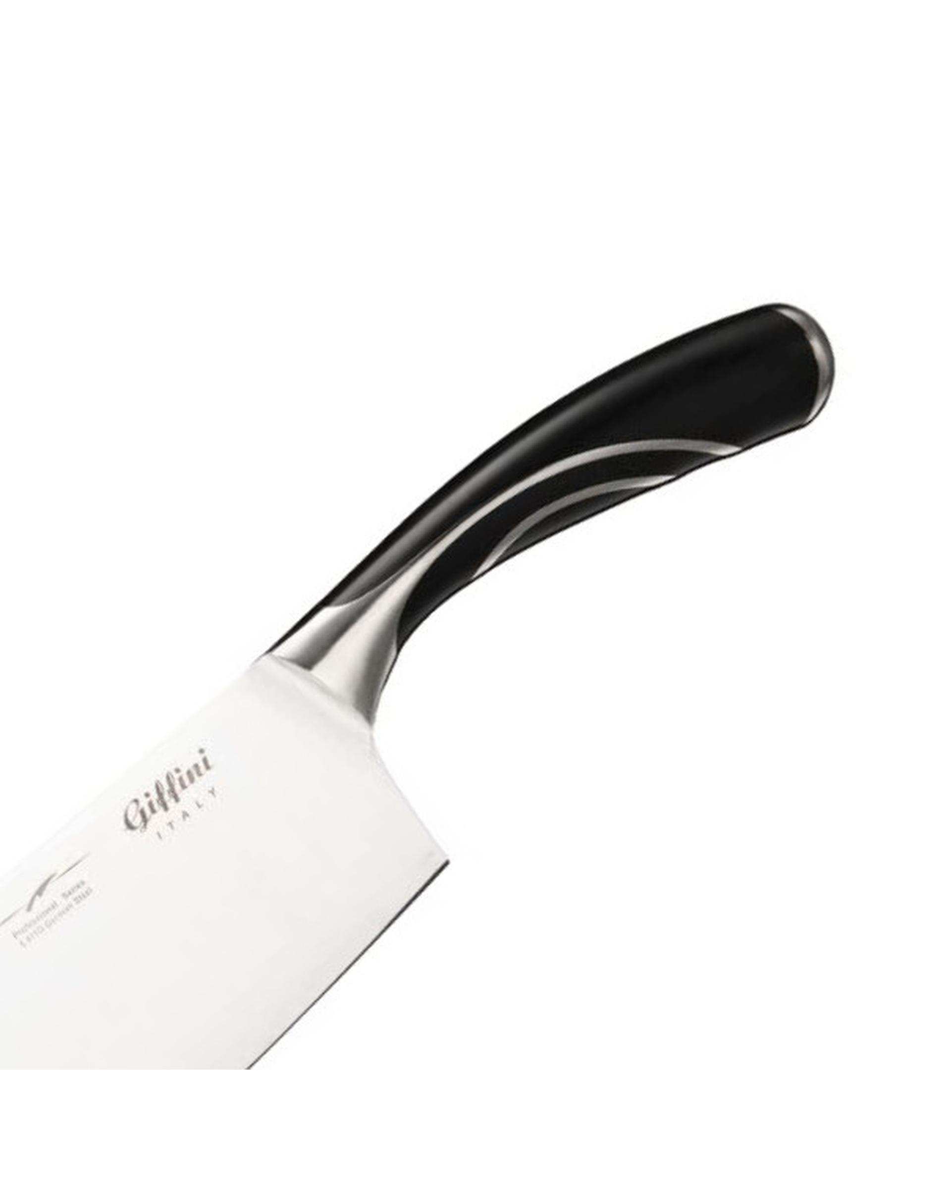 ست چاقو آشپزخانه و چاقو تیز کن مشکی جی فی نی GIFFINI مدل Q05