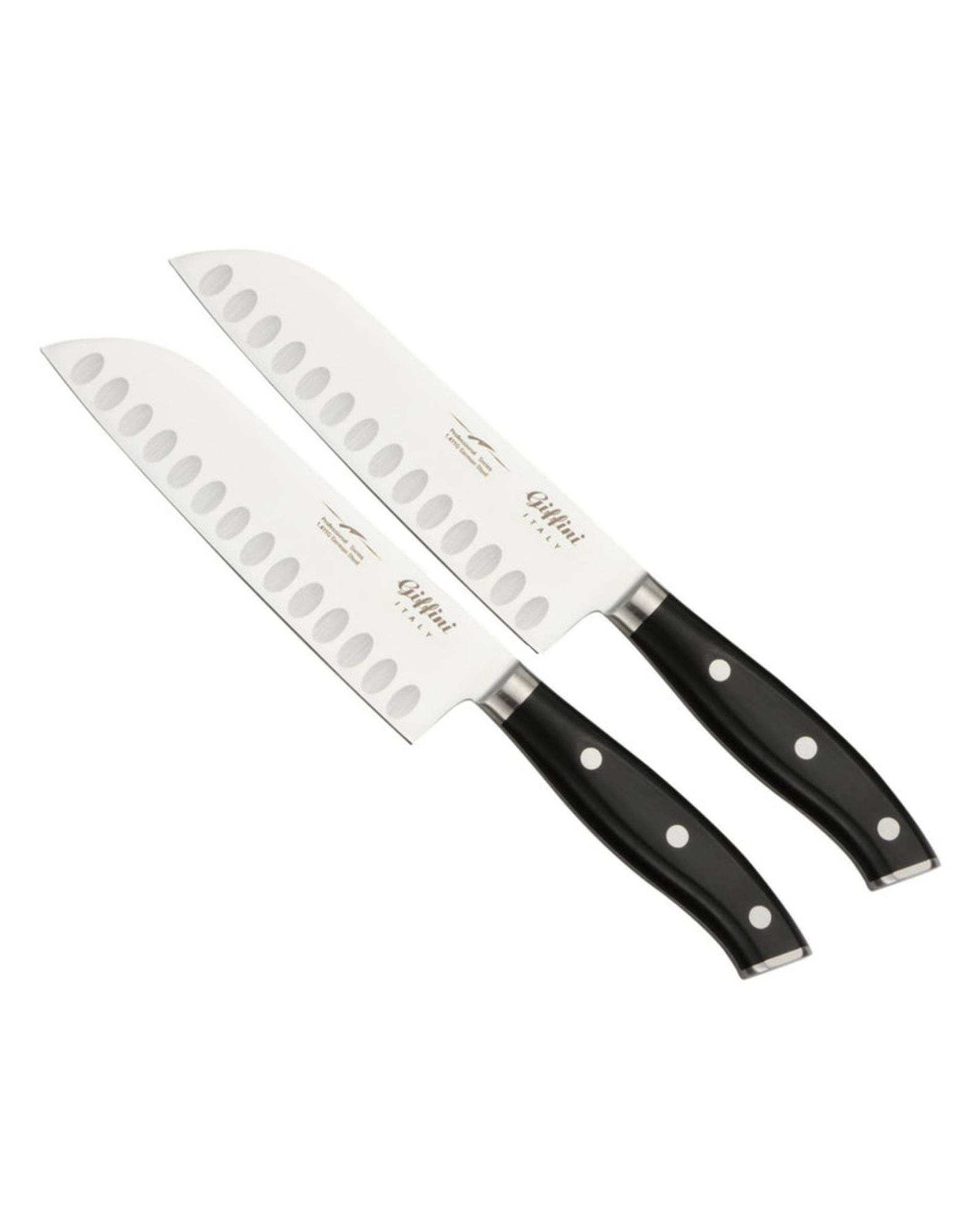 چاقو آشپزخانه مشکی جی فی نی GIFFINI مدل M82 مجموعه 2 عددی