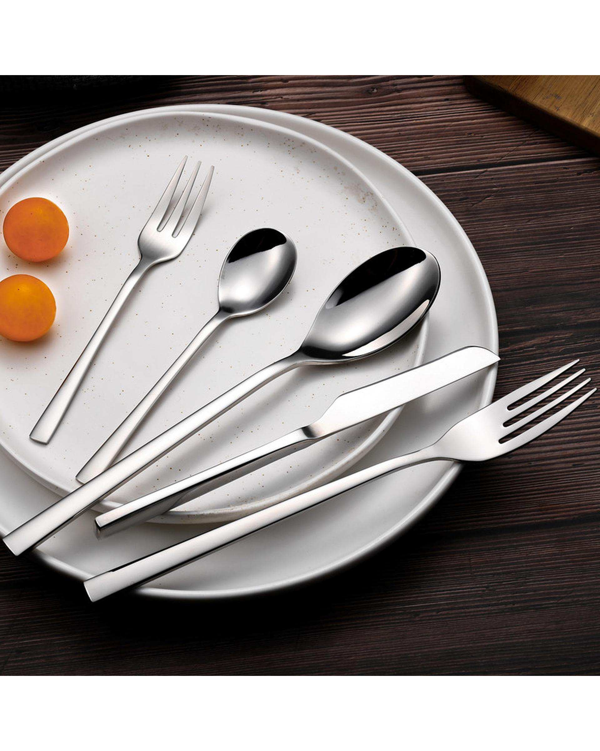 سرویس قاشق و چنگال 136 پارچه 18 نفره استیل جی فی نی Giffini مدل G-10