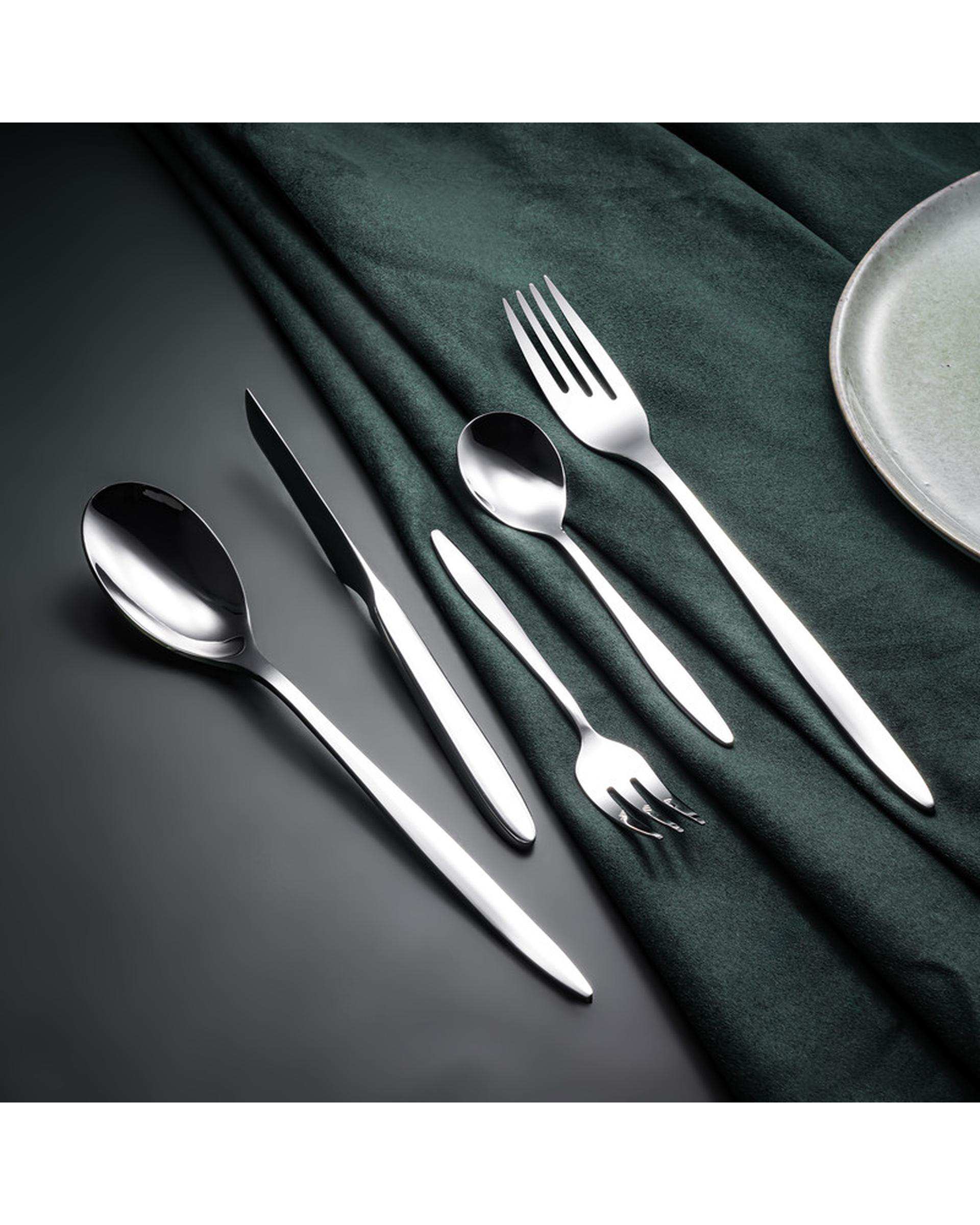 سرویس قاشق و چنگال 149 پارچه 24 نفره جی فی نی مدل 09 | استیل