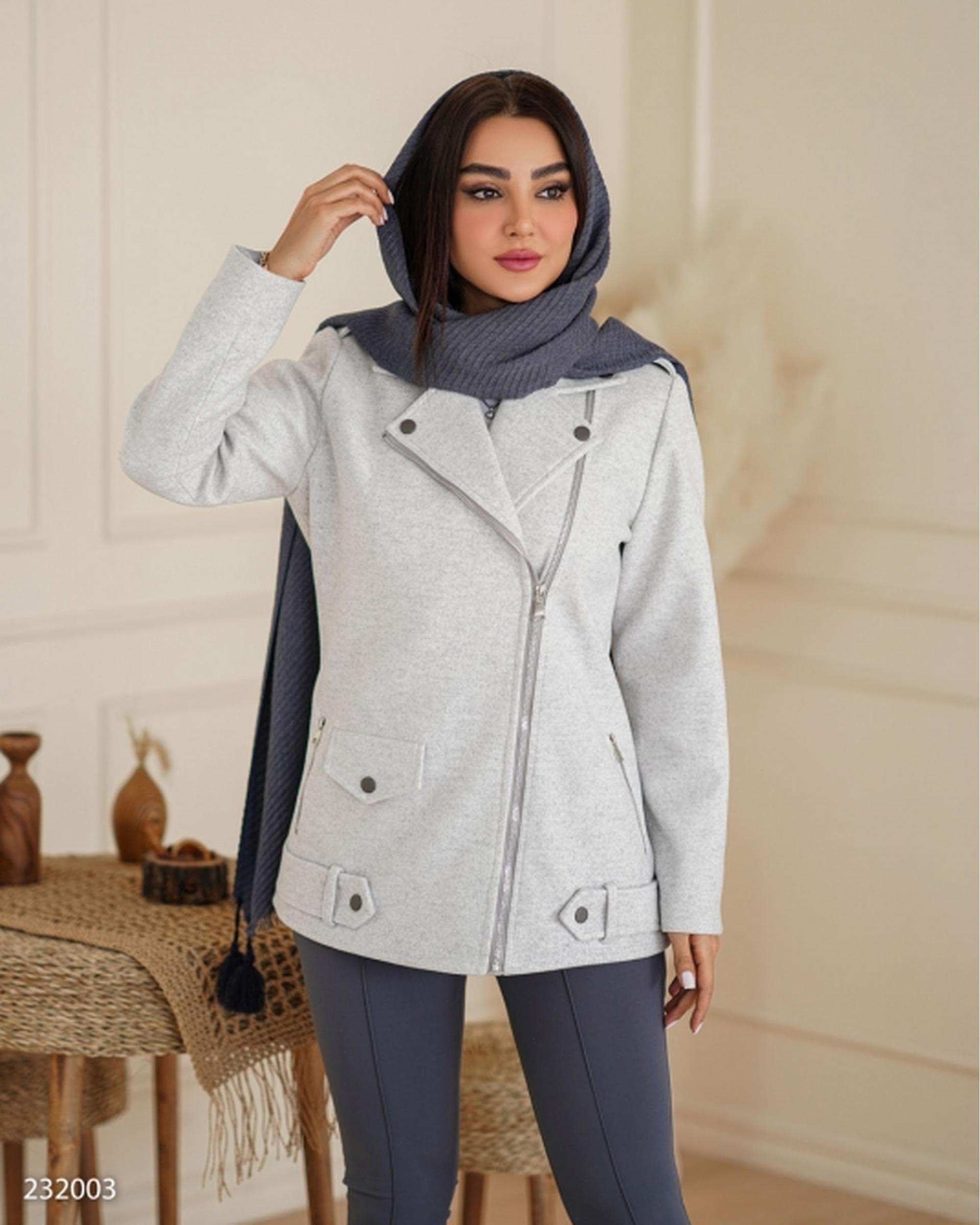 پالتو زنانه طوسی السانا Elsana مدل بهارسا کد 2320