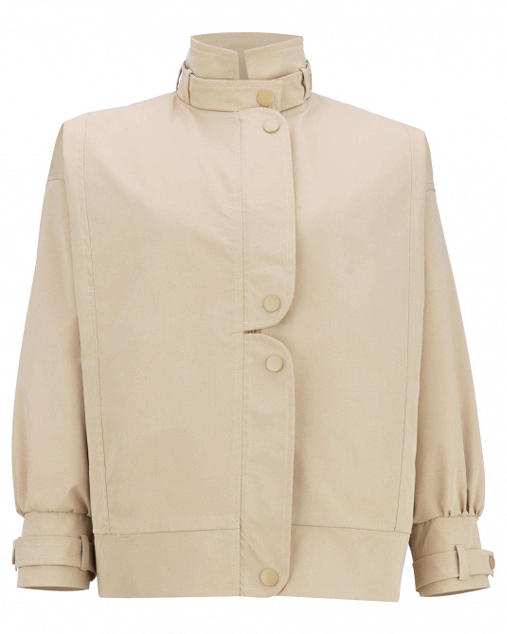 بامبر جکت زنانه کتان کرم السانا Elsana مدل شانلی کد 2371