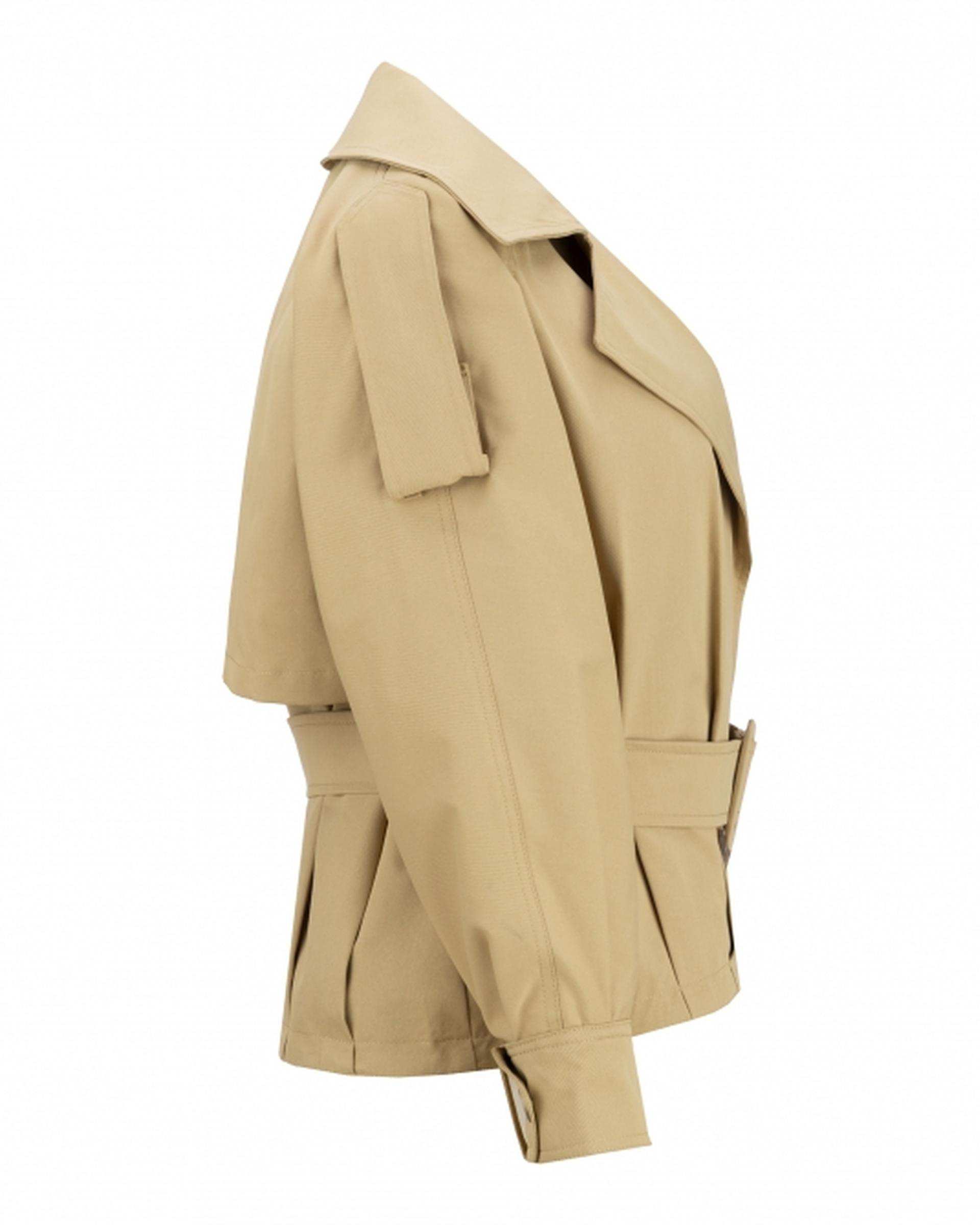 بامبر جکت زنانه کتان زارا کرم السانا Elsana مدل یوتاب کد 2376