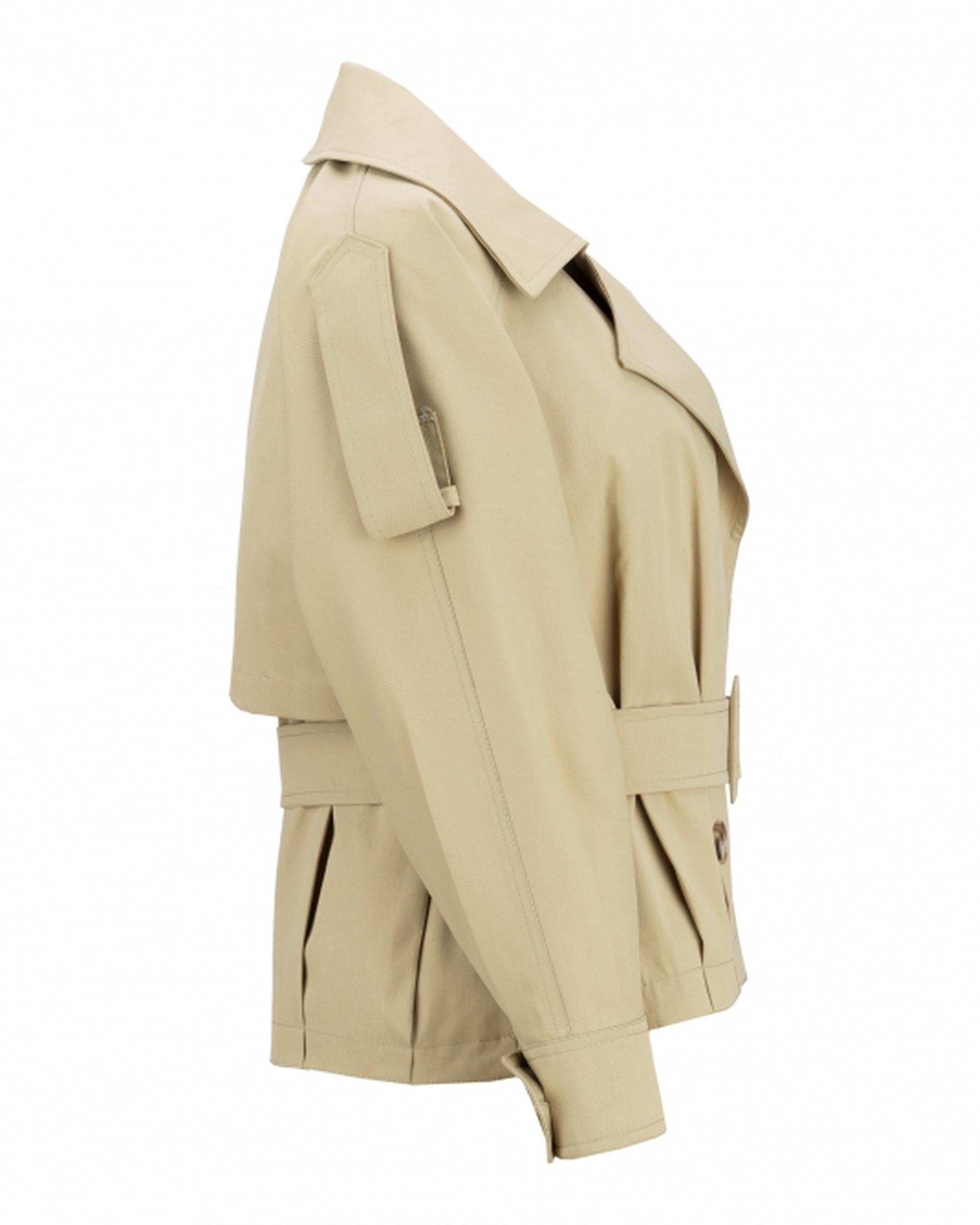 بامبر جکت زنانه کتان زارا نخودی السانا Elsana مدل یوتاب کد 2376