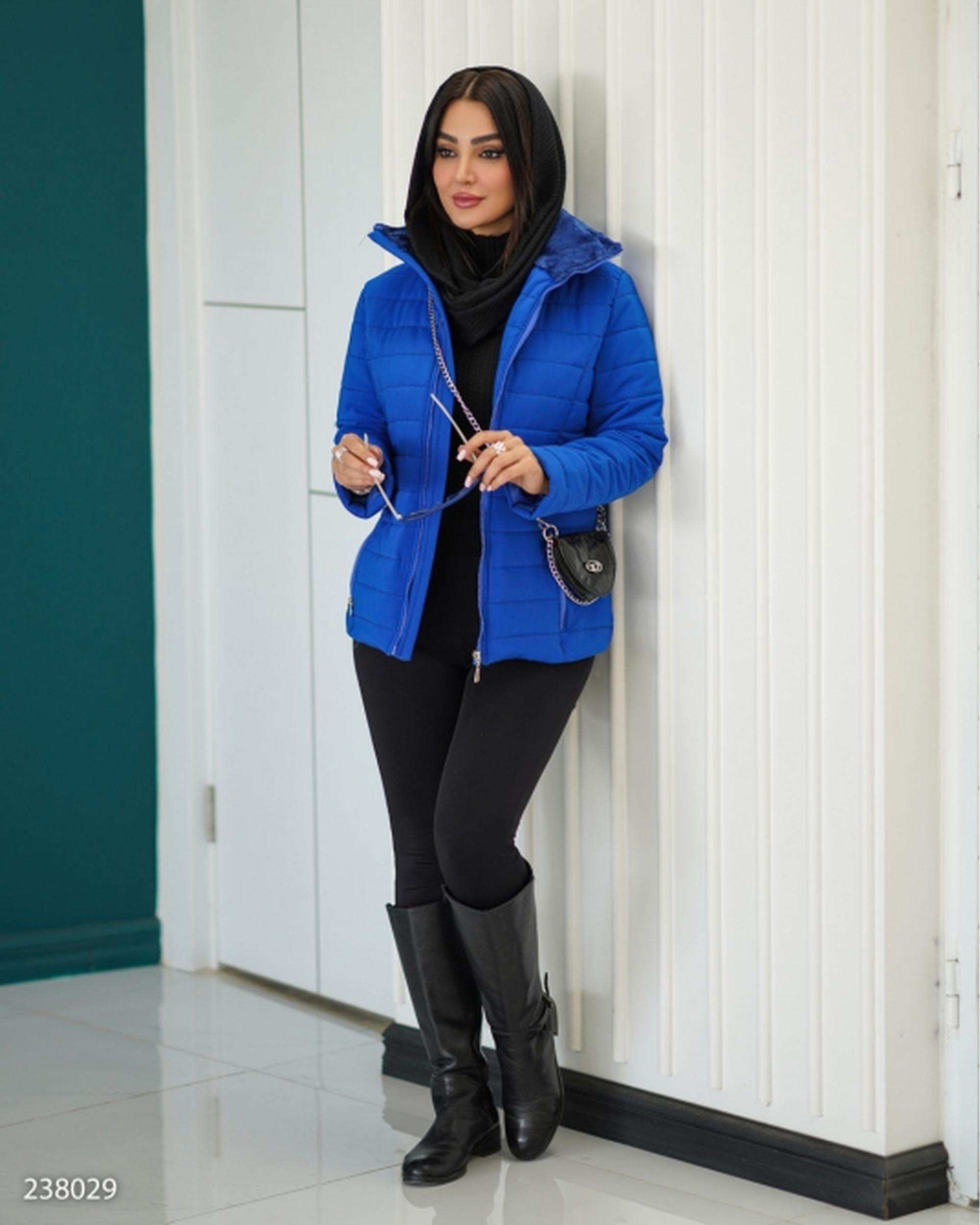 کاپشن زنانه آبی کاربنی السانا Elsana مدل آرمیس کد 2380