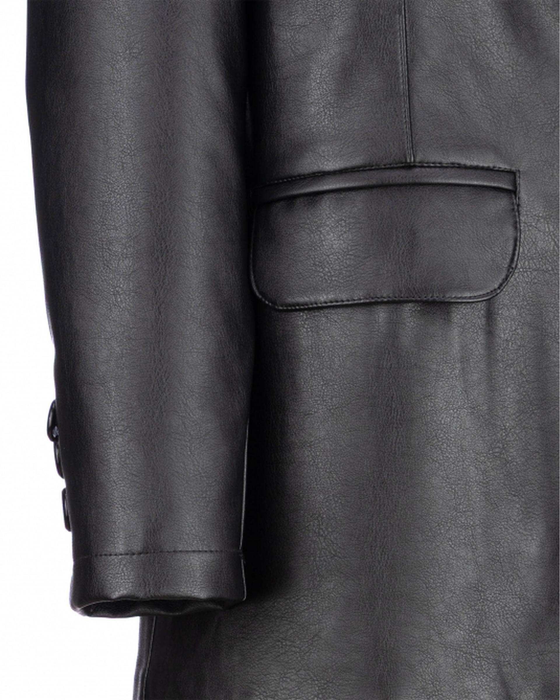 کت چرم زنانه مشکی السانا Elsana مدل بهسام کد 2384