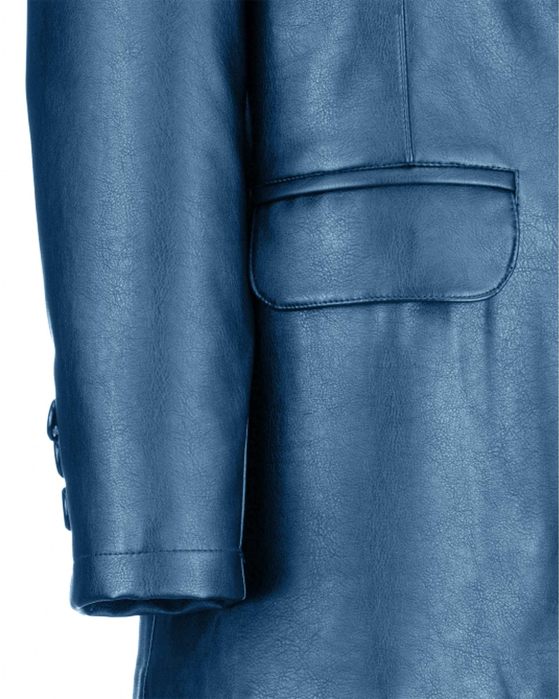 کت چرم زنانه آبی نفتی السانا Elsana مدل بهسام کد 2384