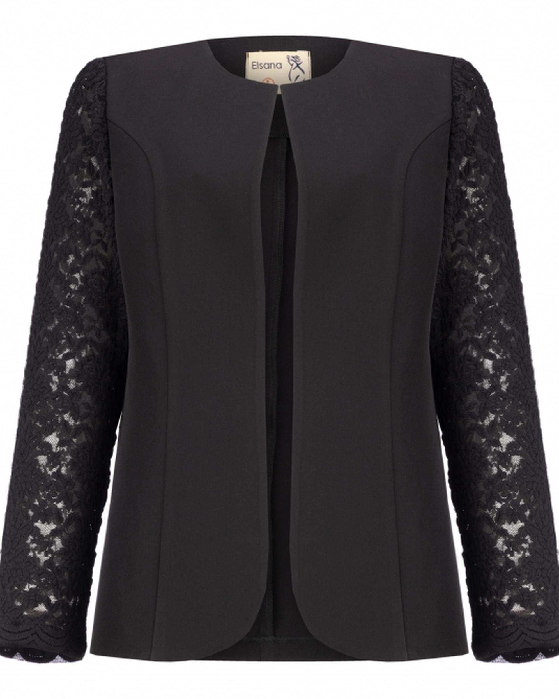 کت مجلسی زنانه مازاراتی مشکی السانا Elsana مدل پرارین کد 2386