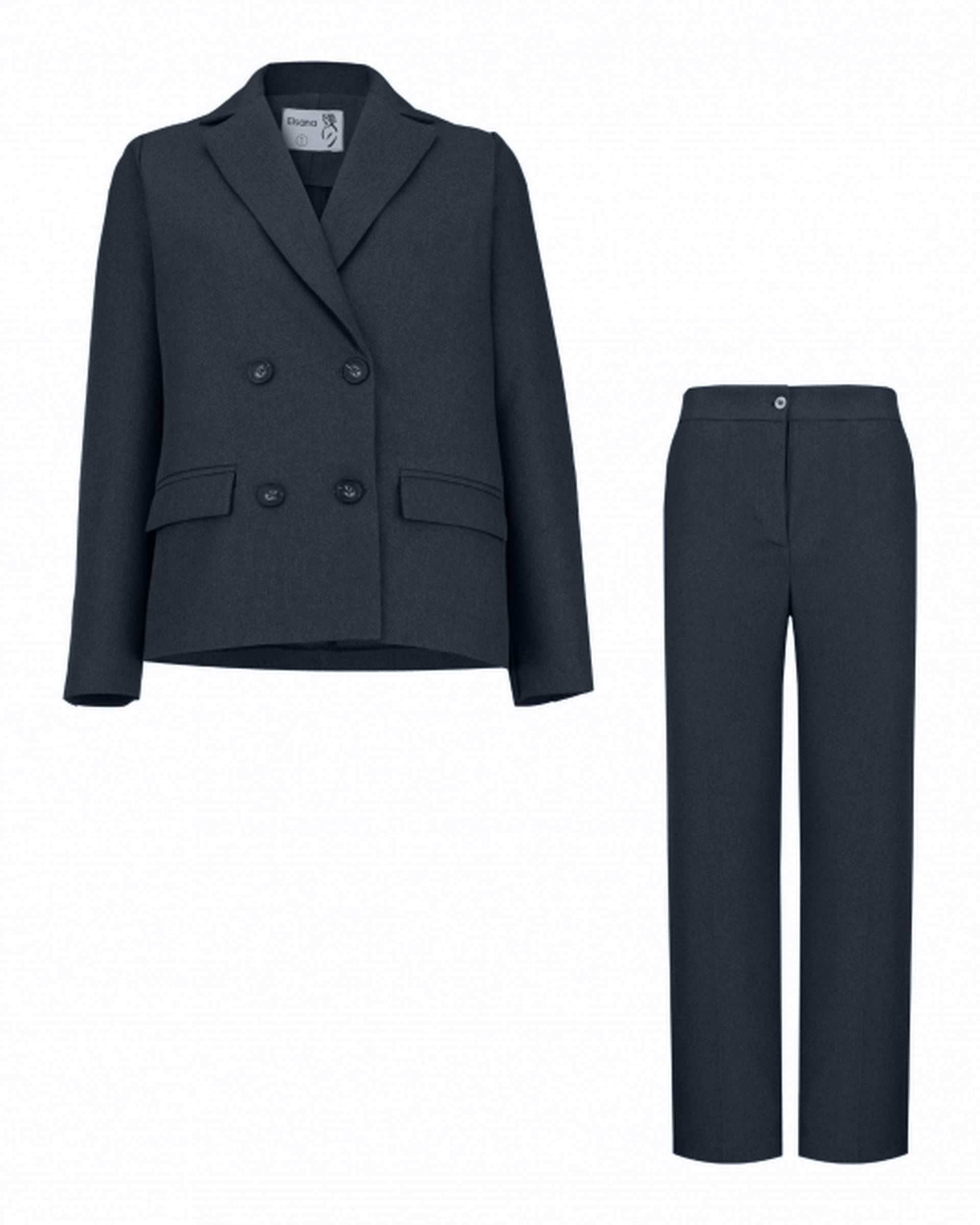 ست کت و شلوار زنانه آبی نفتی السانا Elsana مدل روژدا کد 2393