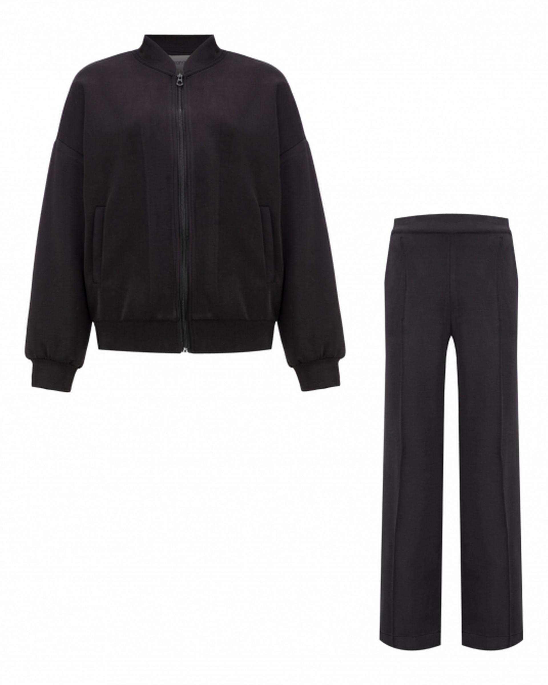 ست سویشرت و شلوار زنانه اویشو مشکی السانا Elsana مدل روهان کد 2394