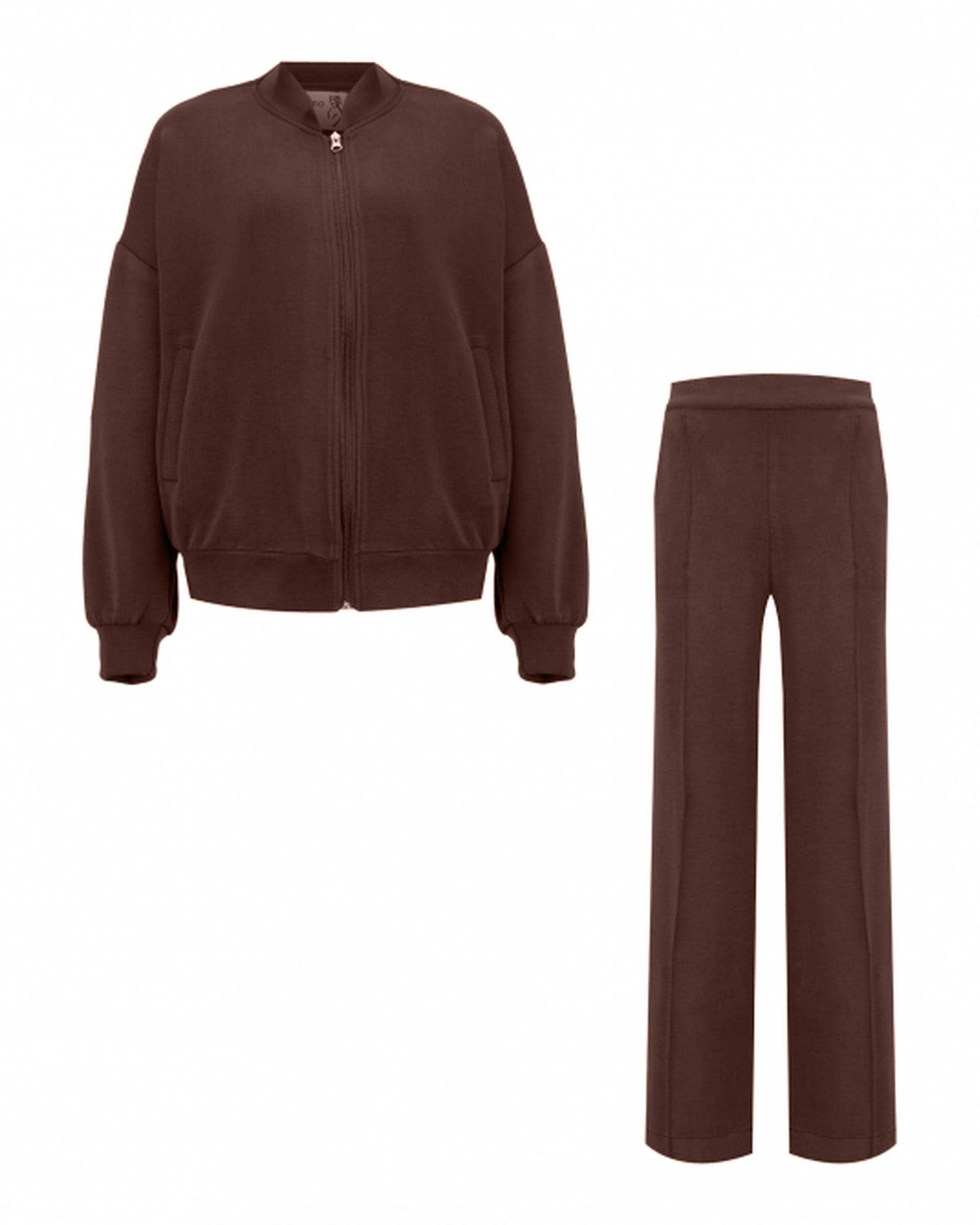 ست سویشرت و شلوار زنانه اویشو شکلاتی السانا Elsana مدل روهان کد 2394