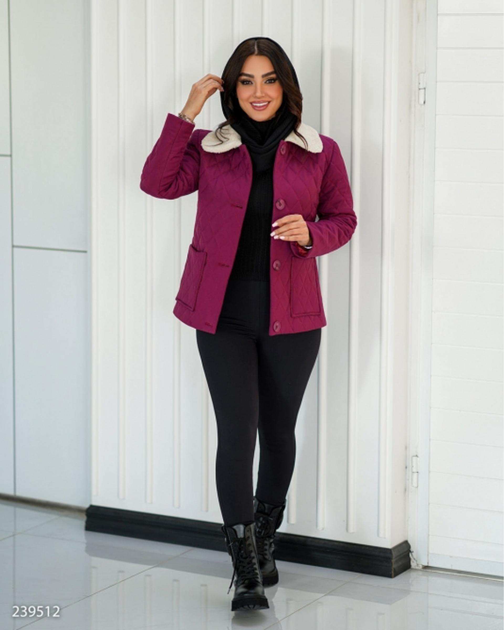 کاپشن زنانه بادمجانی السانا Elsana مدل اویتا کد 2395