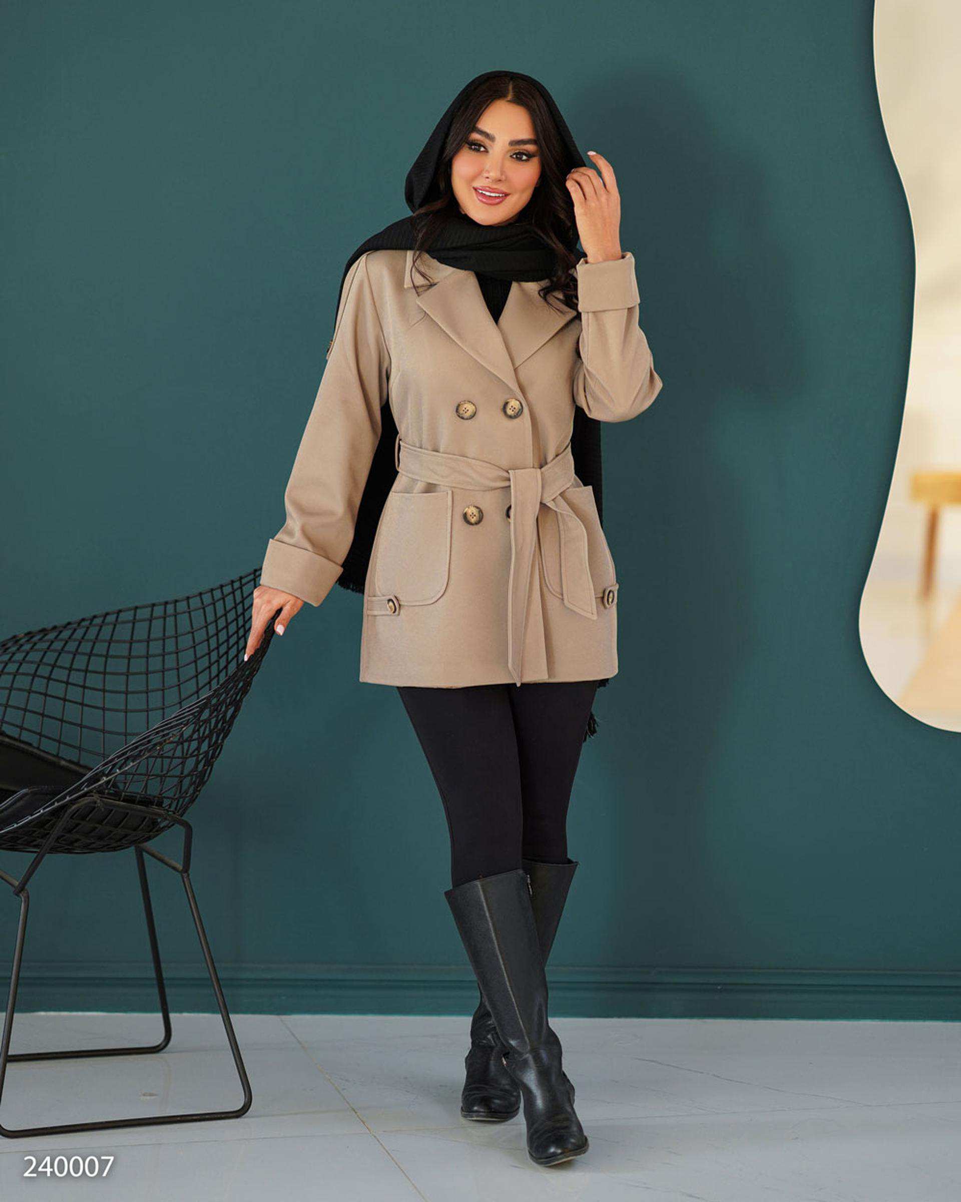بارانی زنانه شکلاتی السانا Elsana مدل راوک کد 2400