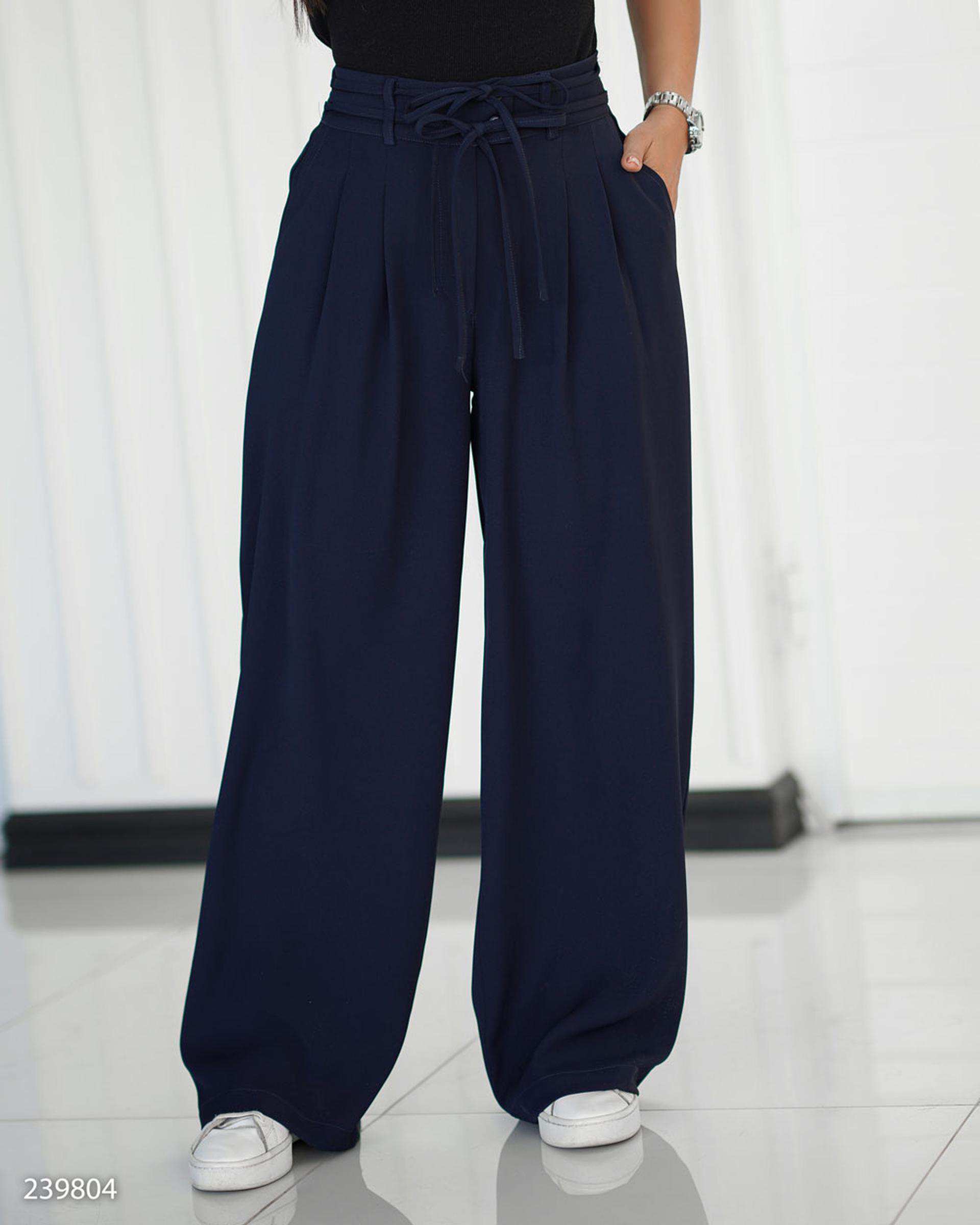 شلوار بگ زنانه کرپ سرمه ای السانا Elsana مدل آرکیا کد 2398