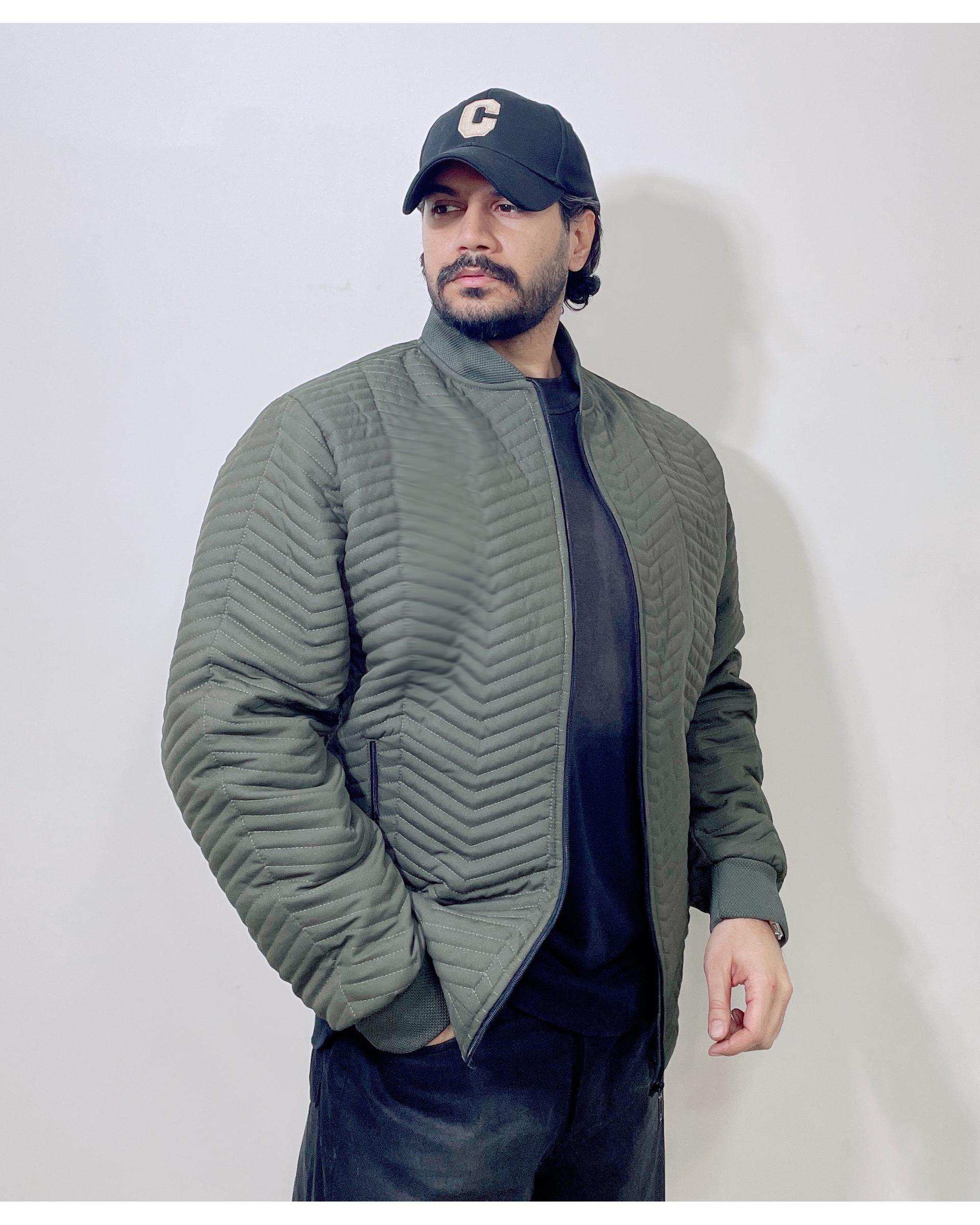 کاپشن خلبانی مردانه سبز ارتشی دیورسو Diverso مدل سوما کد 4859