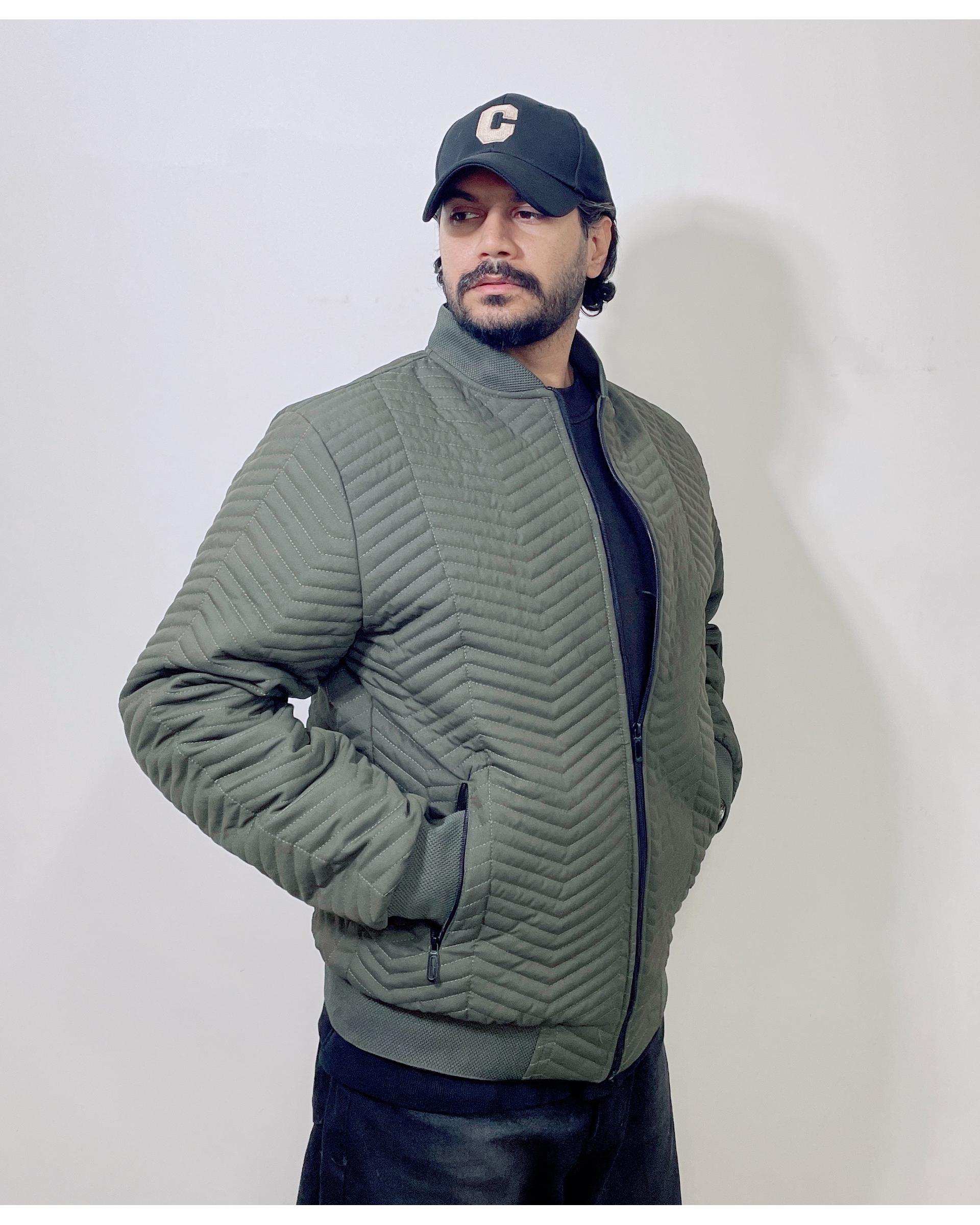 کاپشن خلبانی مردانه سبز ارتشی دیورسو Diverso مدل سوما کد 4859