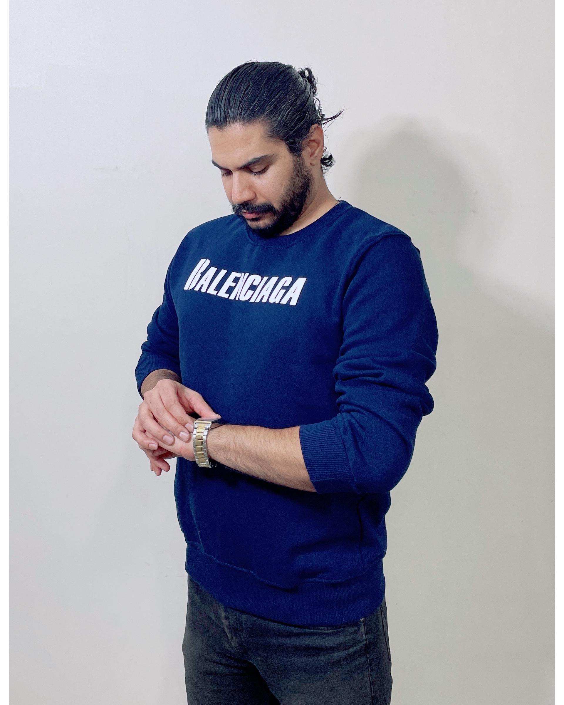 سویشرت مردانه دورس سه نخ سرمه ای دیورسو Diverso کد 4865