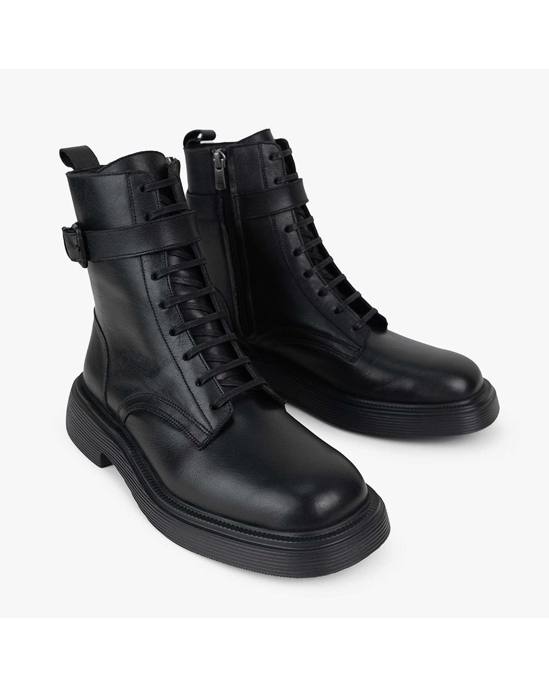 بوت چرم زنانه طبی مشکی برتونیکس Berttonix کد B 131