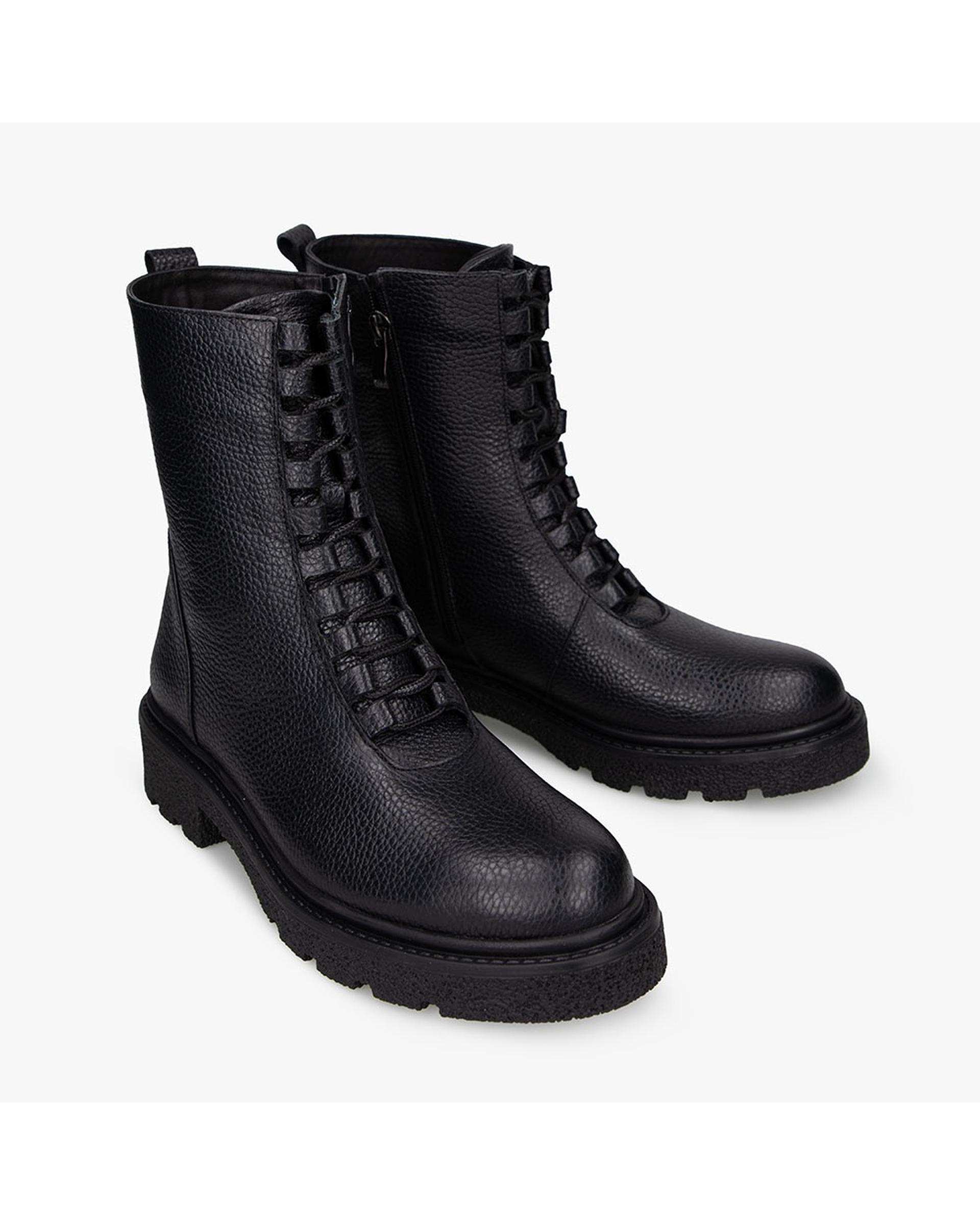 بوت چرم زنانه طبی مشکی برتونیکس Berttonix کد A-3020