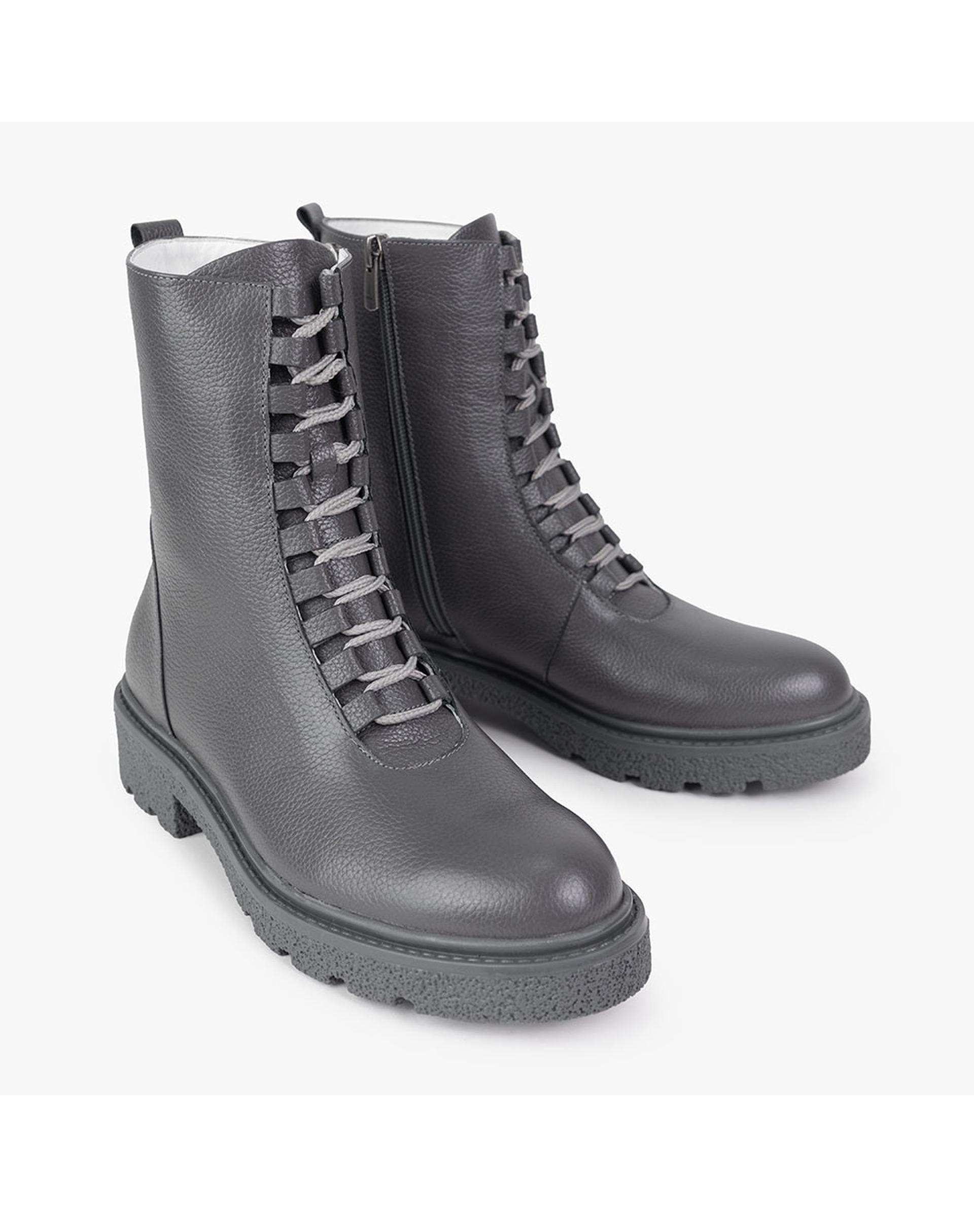 بوت چرم زنانه طبی طوسی برتونیکس Berttonix کد A-3020