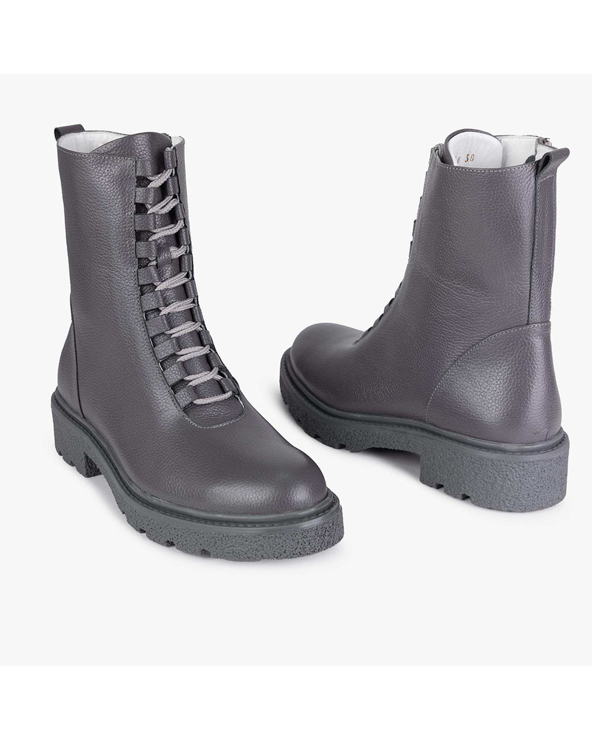 بوت چرم زنانه طبی طوسی برتونیکس Berttonix کد A-3020